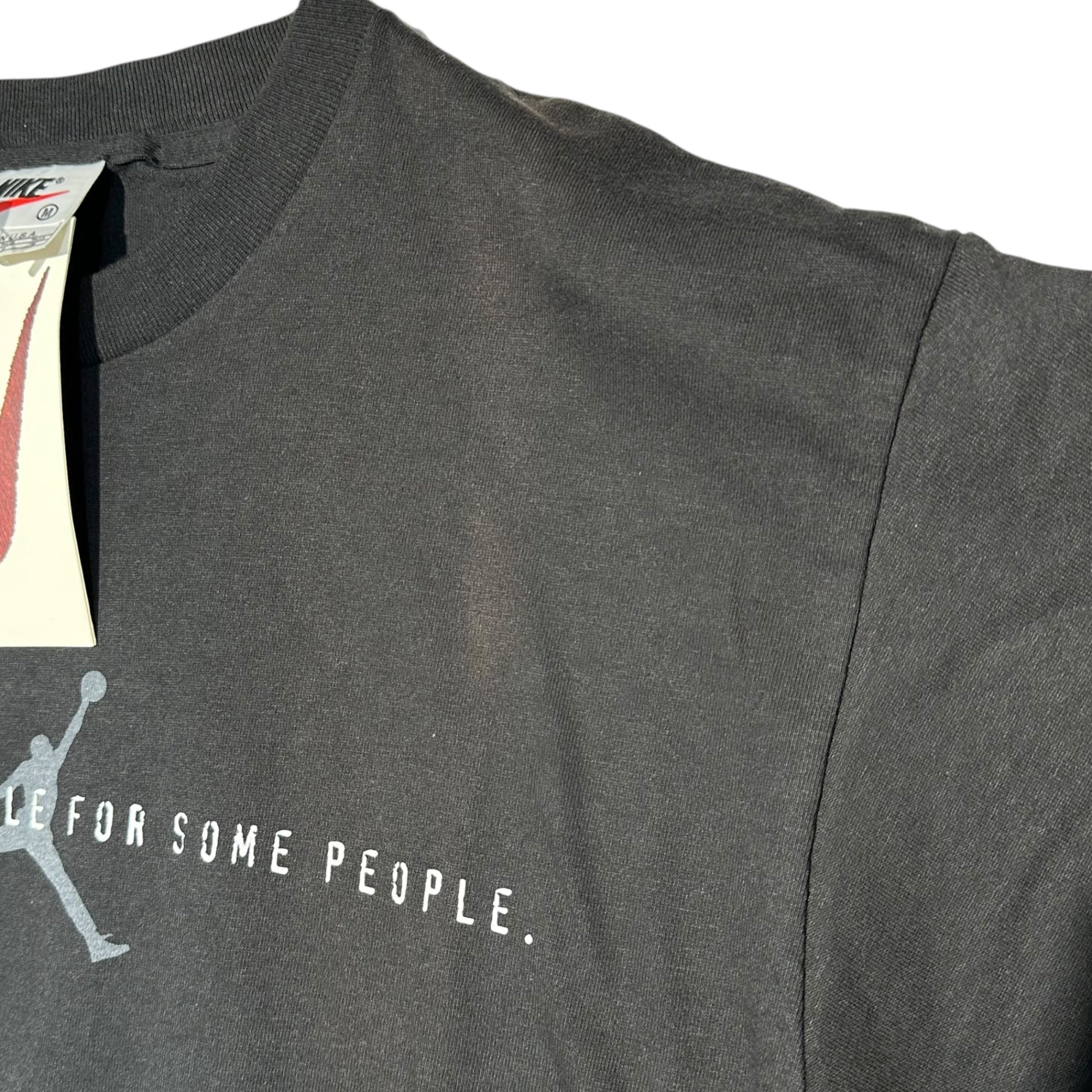 NIKE(ナイキ) 90's JORDAN FEAR IS AN ILLUSION ジョーダン フェイス Tシャツ 662854-010 M ブラック 90年代 ヴィンテージ デッドストック