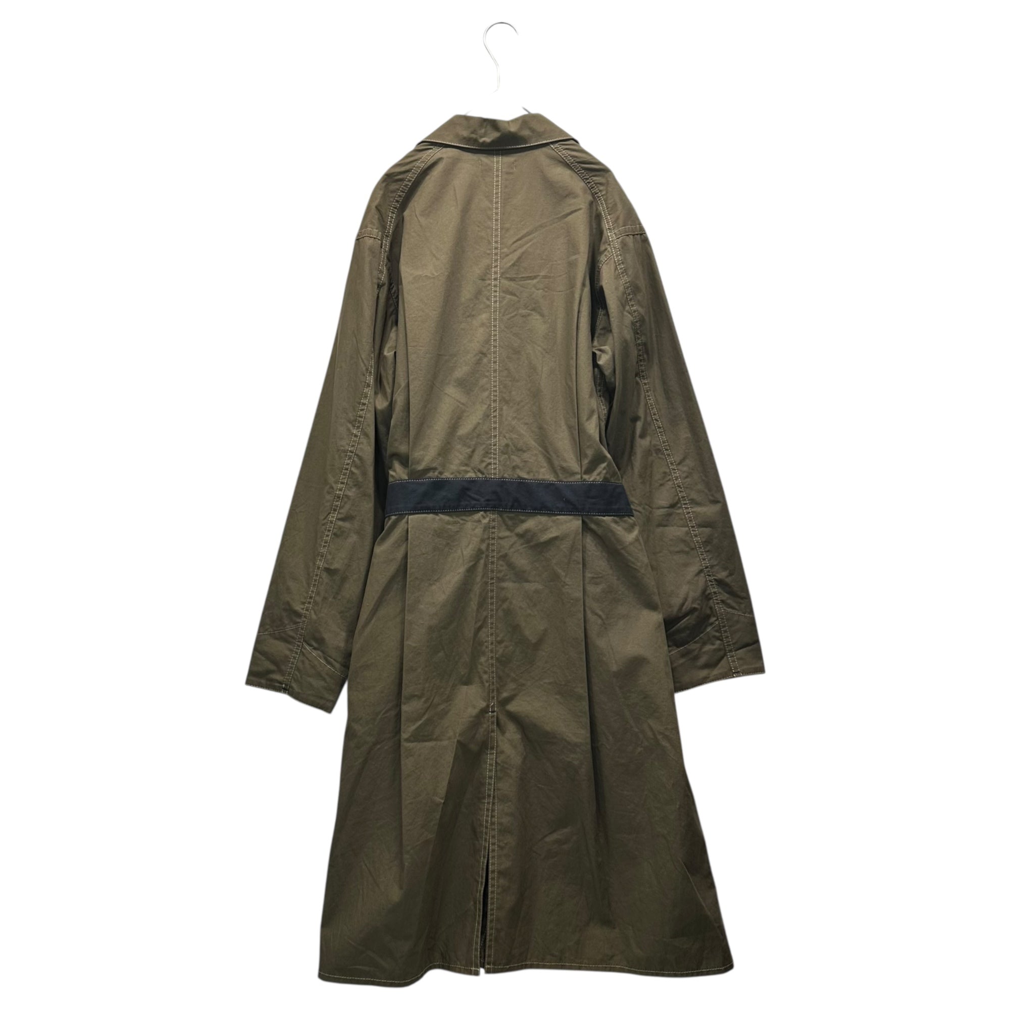 CLASS(クラス) 2-Tone Belted Military Coat 2トーン ベルテッド ミリタリー コート 46 オリーブ×ブラック トレンチ