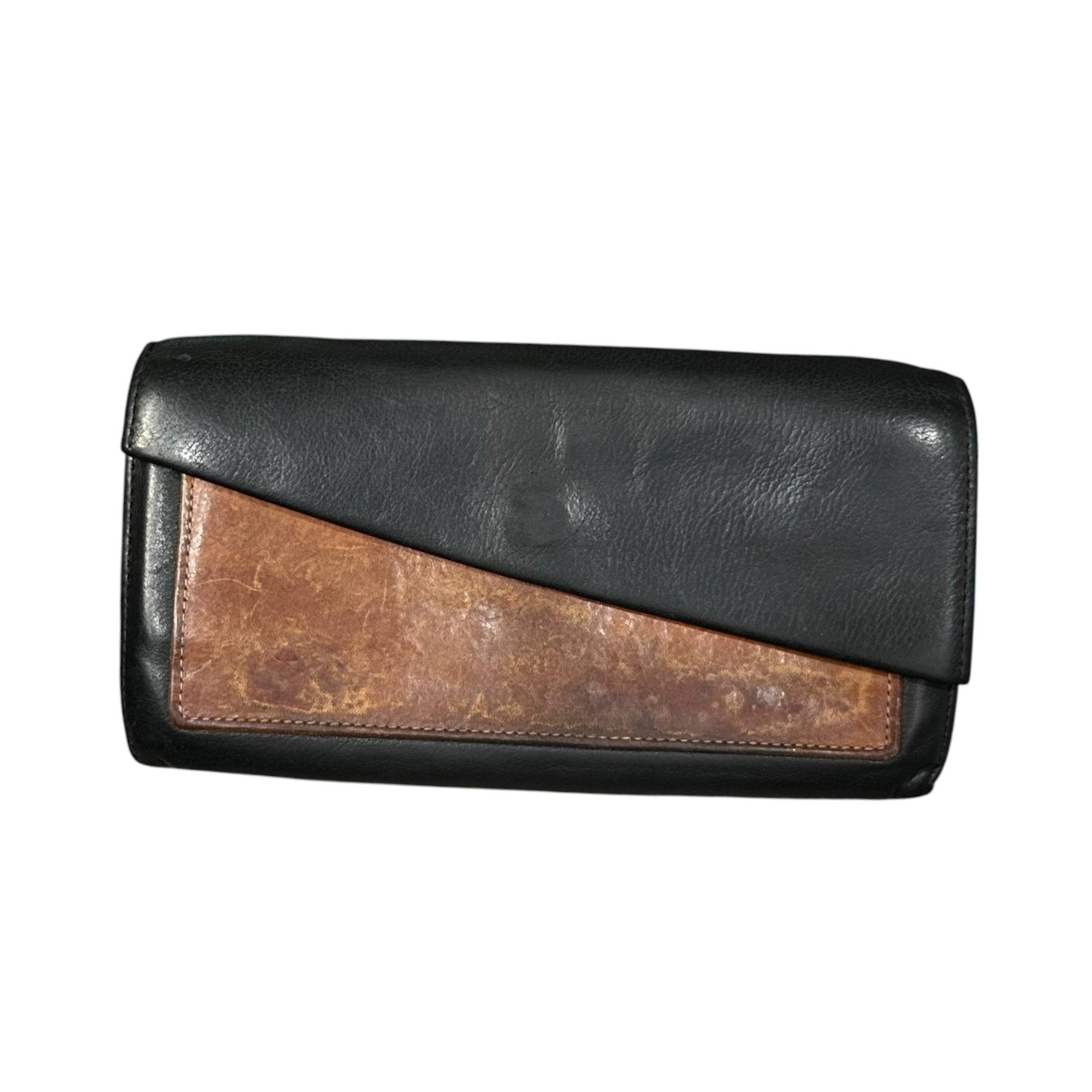 Maison Martin Margiela(メゾン マルタンマルジェラ) Two-Tone Long Wallet バイカラー ロング ウォレット ブラック×ブラウン 長財布