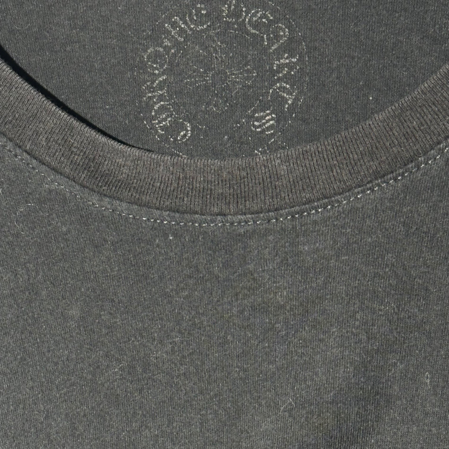 CHROME HEARTS(クロムハーツ) Flame Cross L/S Tee フレイム クロス 長袖 Ｔシャツ 表記消(M程度) ブラック ファイヤー ポケット ロゴ