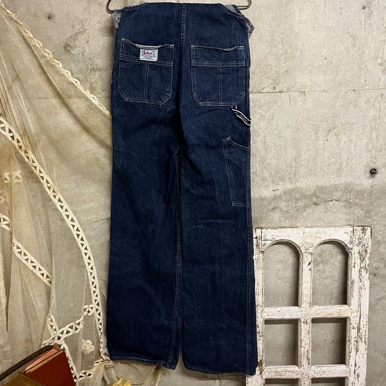 Euro vintage(ヨーロッパヴィンテージ) Lee corper 80's~インディゴデニム オーバーオール コットン100％ S~Mサイズ程度 インディゴ