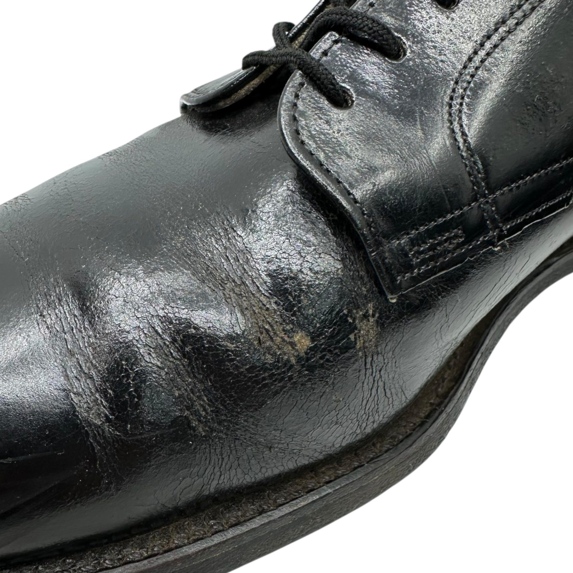 US NAVY(アメリカ海軍) 70's Service Shoes 70年代 サービス シューズ 革靴 27.5cm ブラック レザーソール
