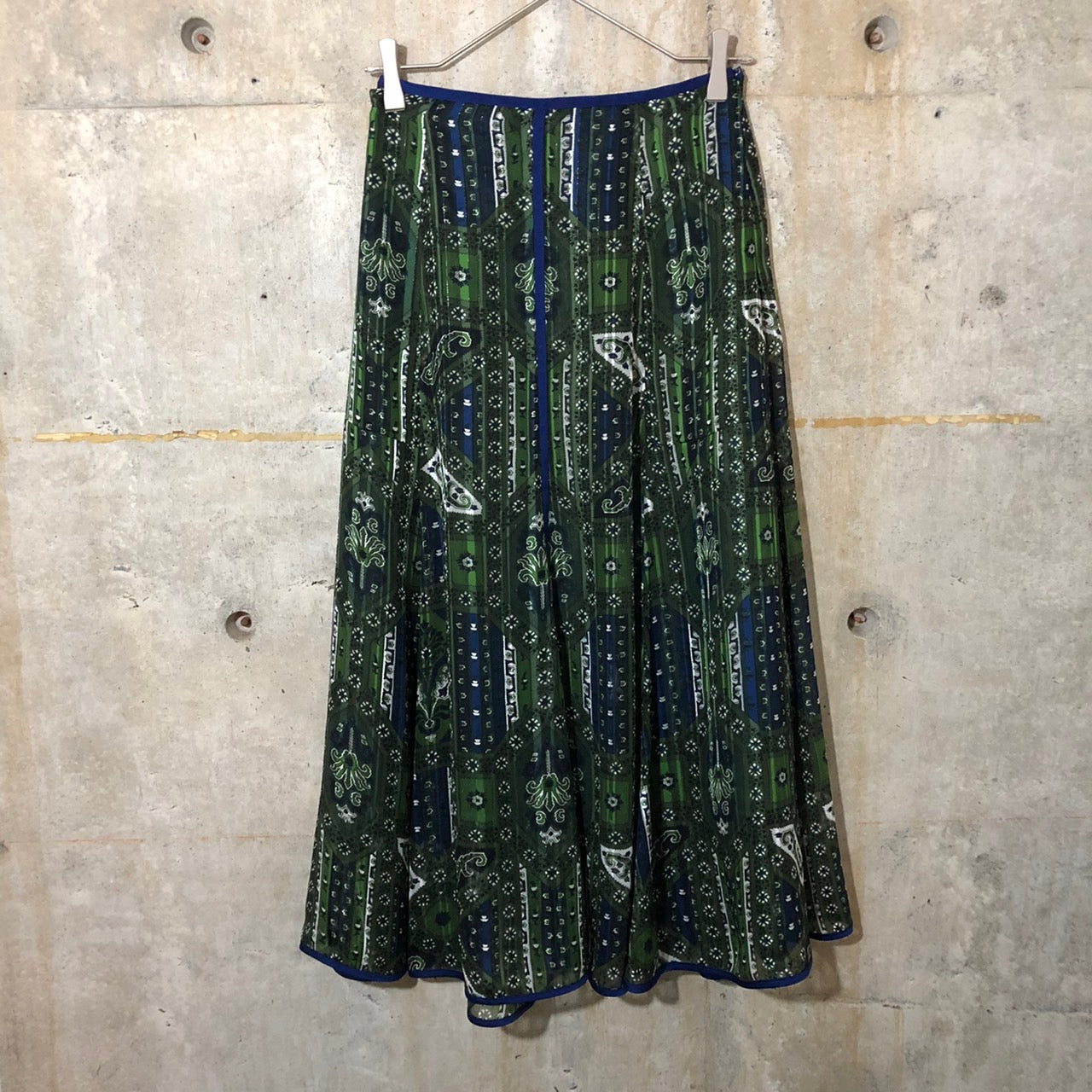 mame kurogouchi(マメクロゴウチ) 20SS/Stained Glass Printed Skirt MM20PF-SK704 1 グリーン