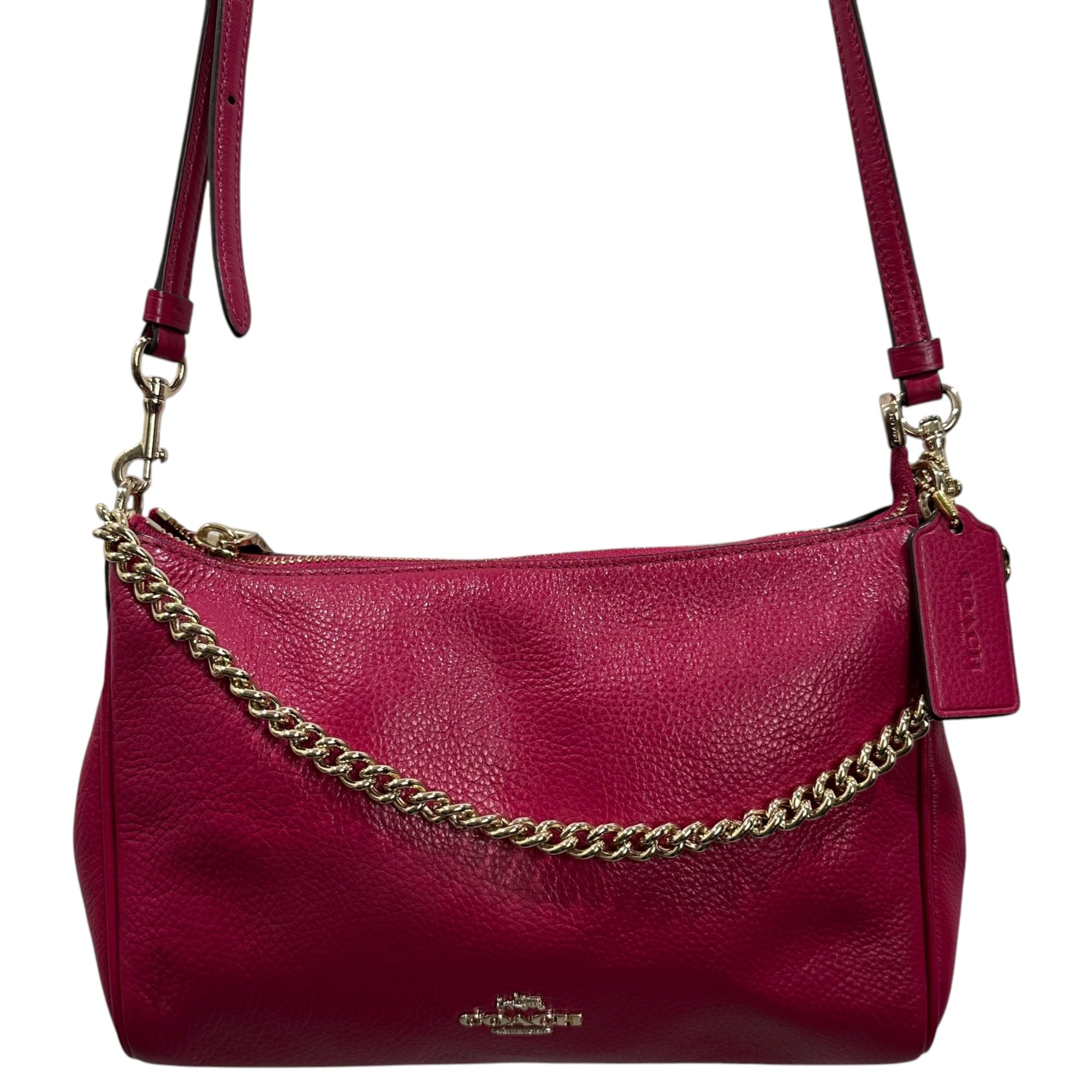 COACH(コーチ) 2-Way Chain Shoulder Bag チェーン ショルダー バッグ F36666 レッドパープル