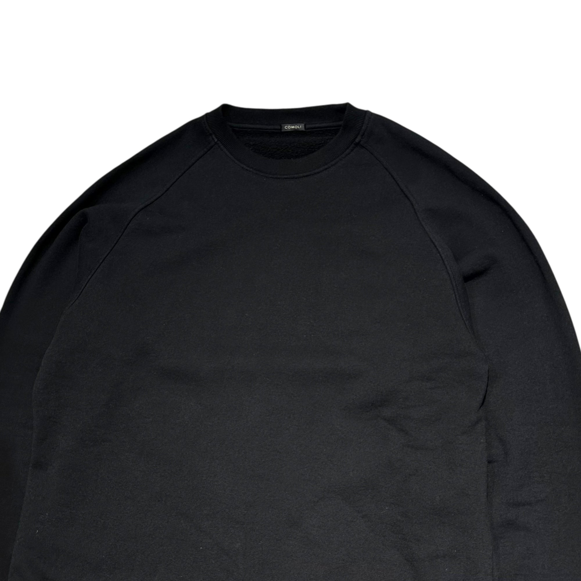 COMOLI(コモリ) 24AW Cotton fleece crew neck コットン裏毛 クルーネック スウェット A03-05003 4 ブラック