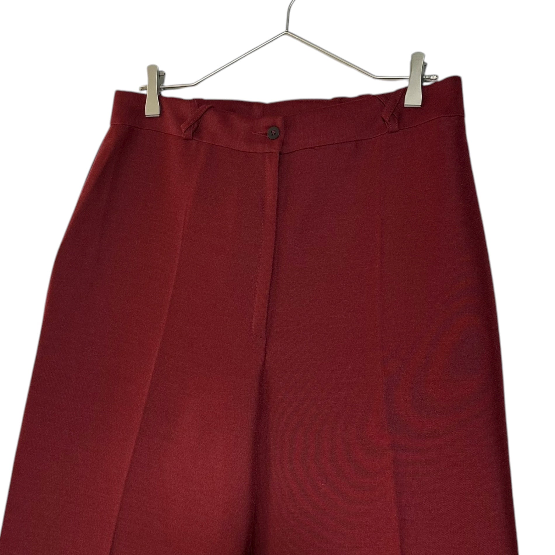 Euro vintage(ヨーロッパヴィンテージ) 70's~ straight tack long pants センタープレスロングストレートパンツ L~ レッド