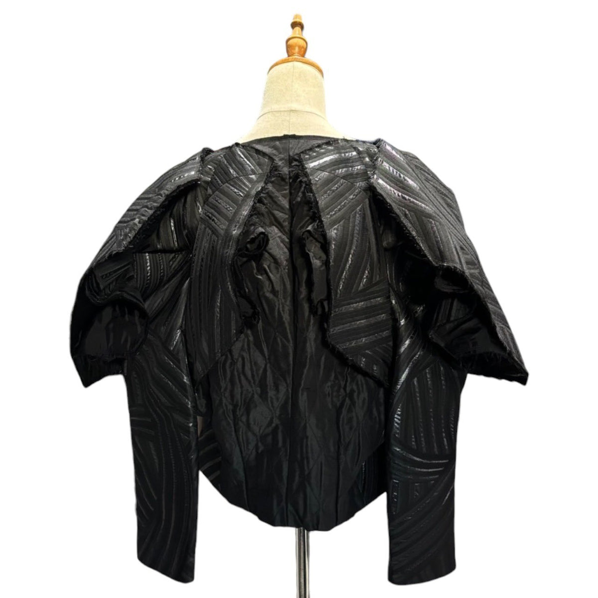 COMME des GARCONS(コムデギャルソン) 2026SS Faux-Leather Mixed Deconstructed Jacket 合皮 ミックス 変形 ジャケット GQ-J011 XS ブラック AD2025 コレクションアイテム