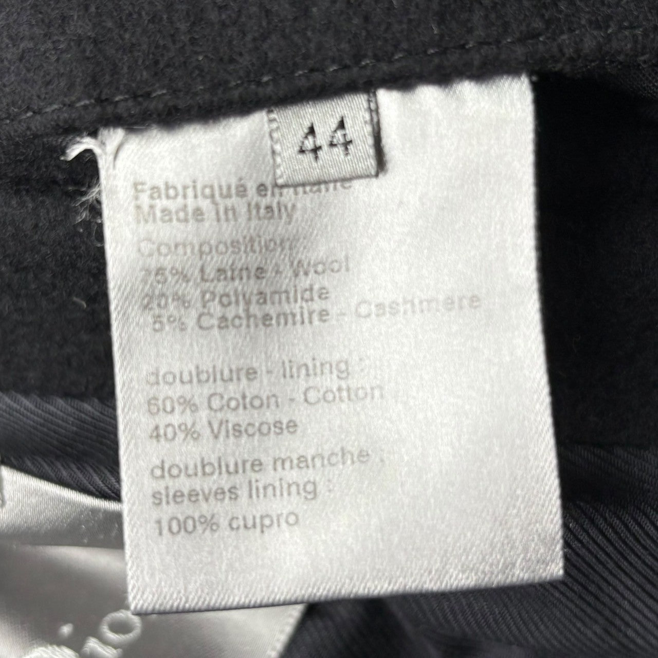Dior HOMME(ディオールオム) 06AW Short-length melton double chester coat  ショート レングス メルトン ダブル チェスター コート  6HH1048405 44(S) ブラック These Grey Days期 エディ・スリマン期
