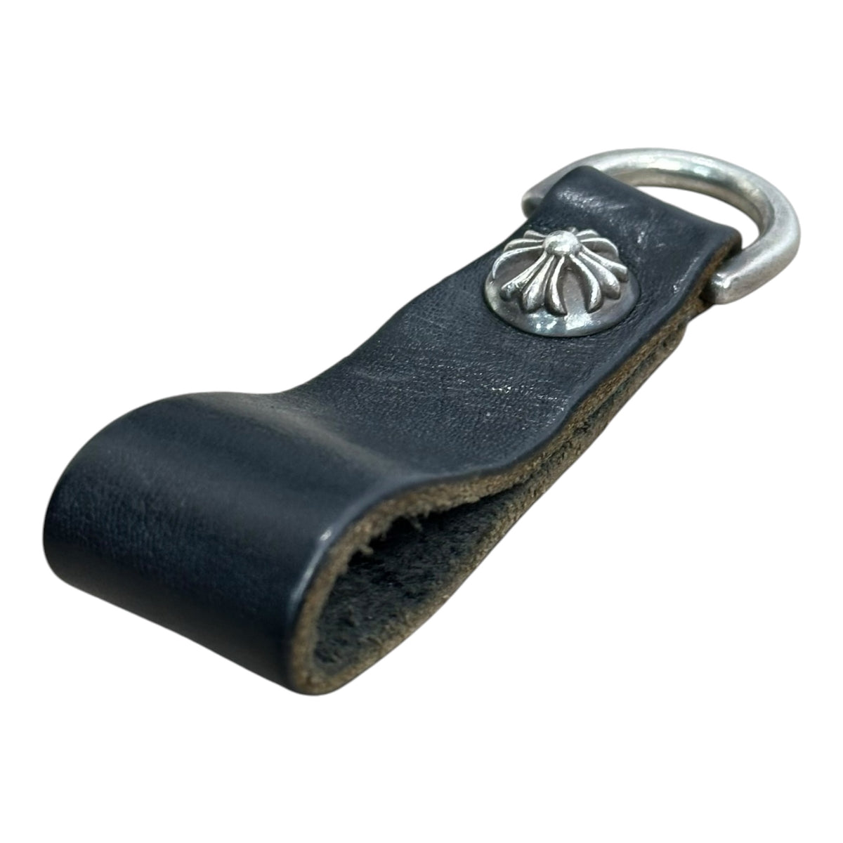 CHROME HEARTS(クロムハーツ) BELT LOOP D RING Dリング クロスボールベルトループ ブラック×シルバー