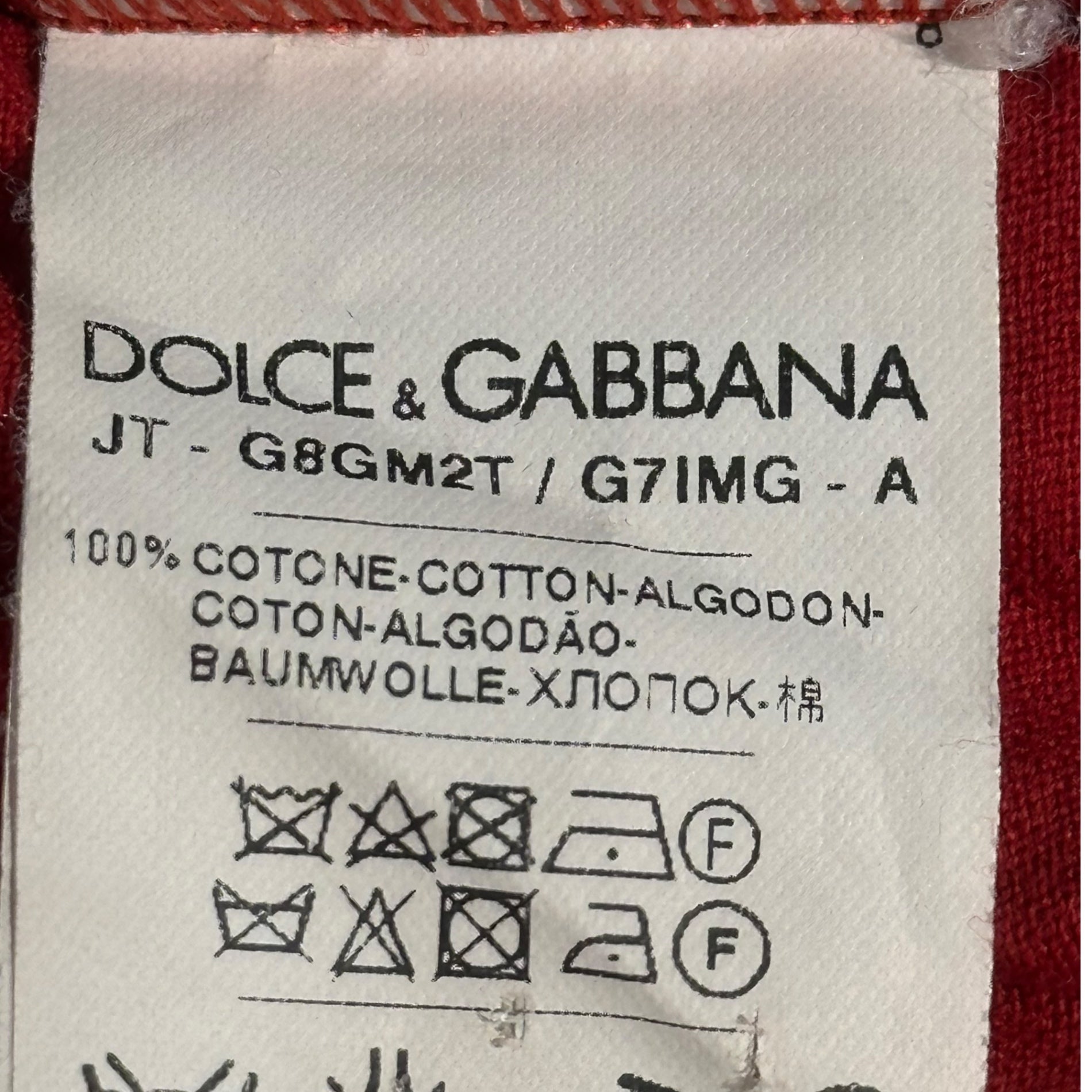 DOLCE&GABBANA(ドルチェ&ガッバーナドルガバ) Japan Patch T-shirt ジャパン ワッペン Tシャツ 46(S) レッド