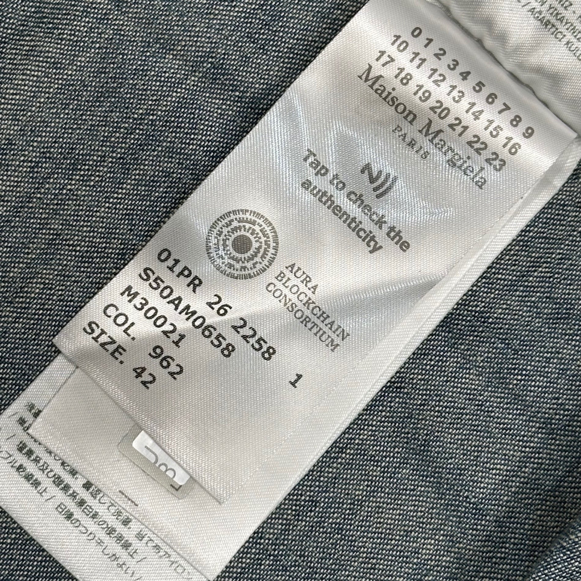 MAISON MARGIELA(メゾンマルジェラ) 2026AW SPORTS JACKET スポーツ デニム ジャケット S50AM0658 42 ライトインディゴ デストロイ カバーオール
