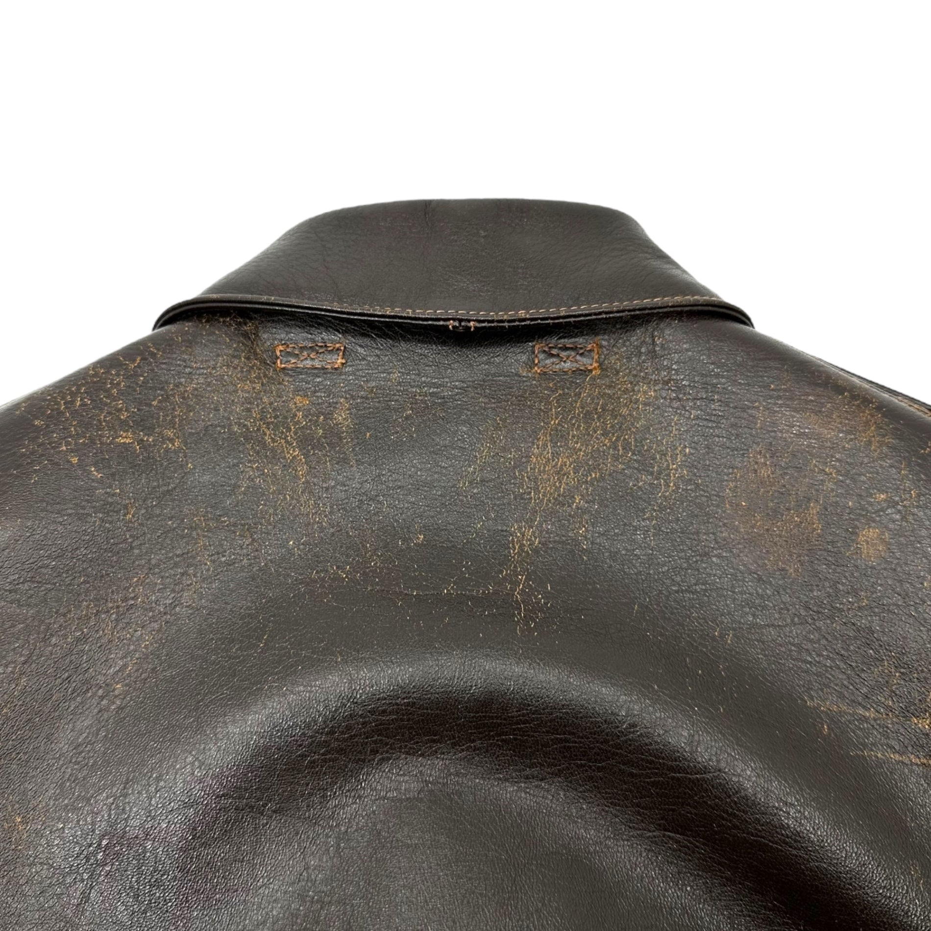 THE REAL McCOY'S(ザリアルマッコイズ) A-2 Leather Flight Jacket レザー フライト ジャケット 30-1415 34(XS程度) ブラウン CONMAR ZIP