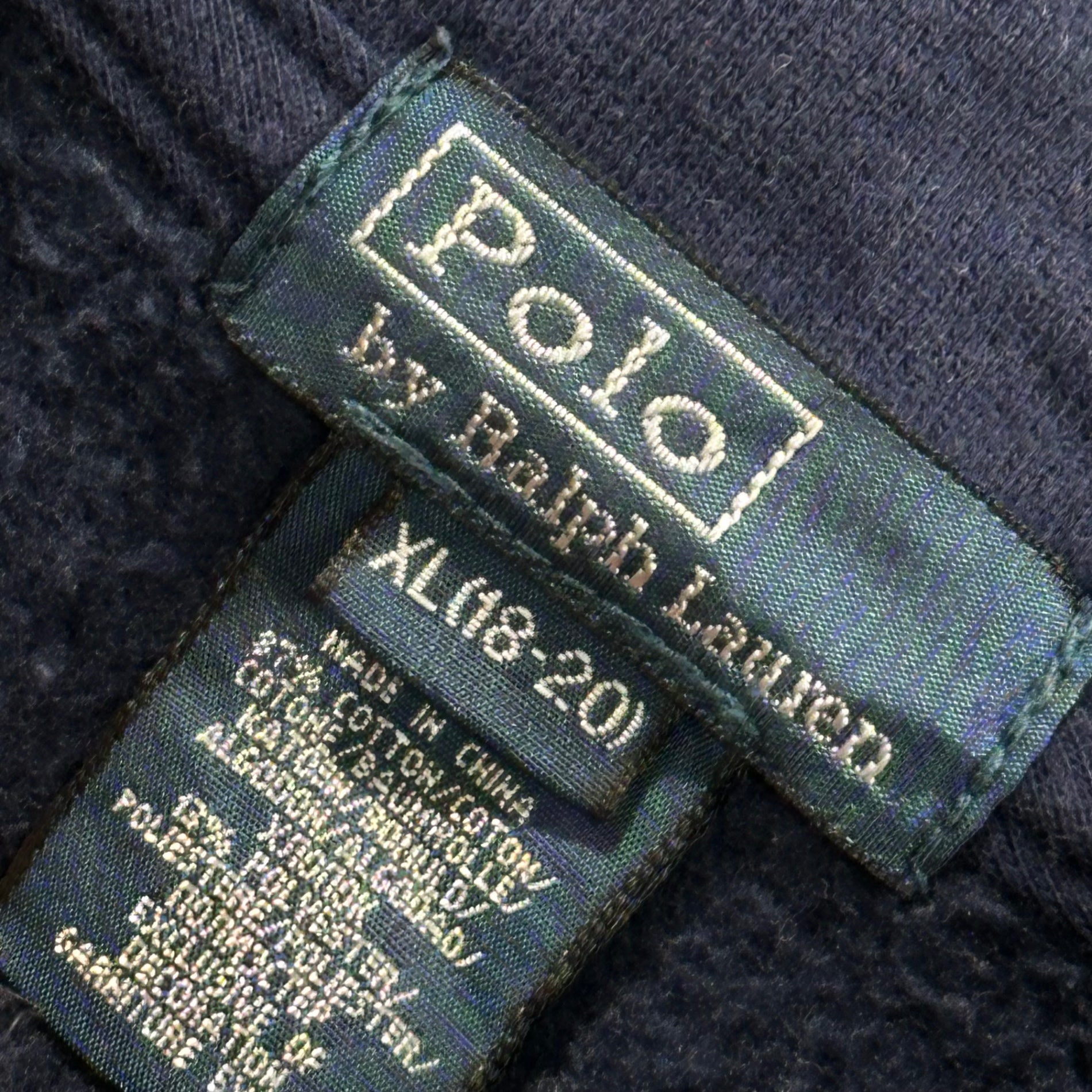 POLO RALPH LAUREN(ポロラルフローレン) Emblem Shawl-Collar Sweatshirt Cardigan エンブレム ショールカラー スウェット カーディガン (18-20)XL(メンズSM程度) ネイビー