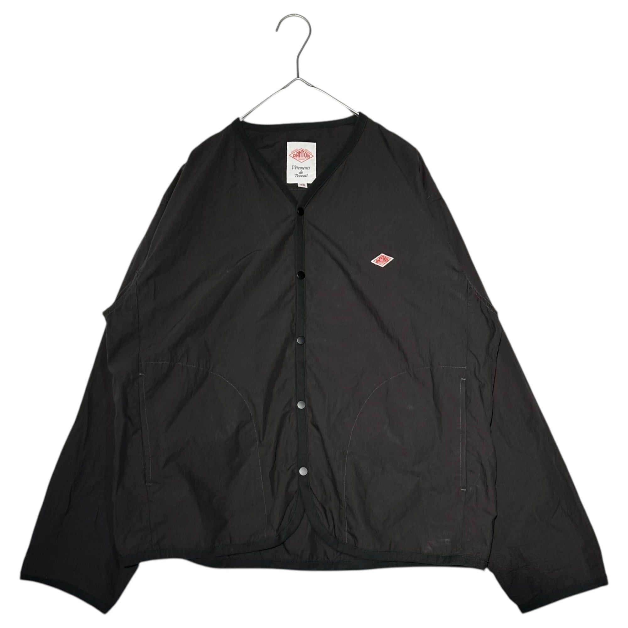 DANTON(ダントン) Broadcloth V-Neck Shirt Cardigan ブロードクロス Vネック シャツカーディガン DT-A0125 38(L程度) チャコール