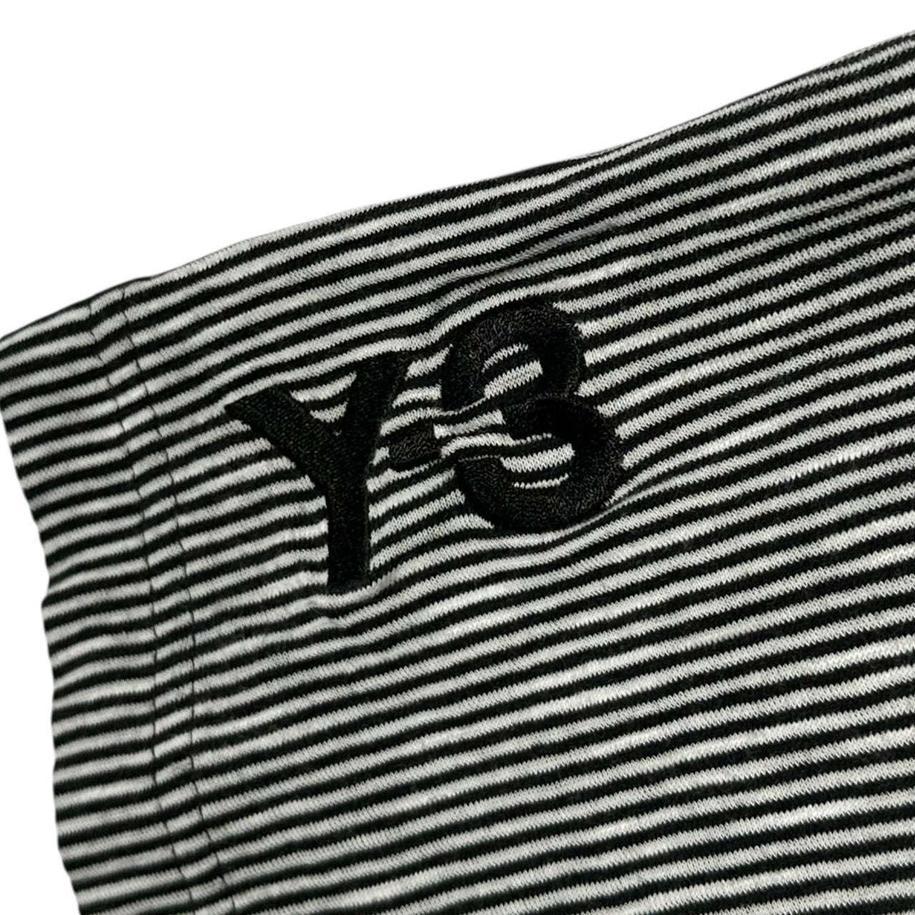 Y-3(ワイスリー) Distorted Border S/S Tee 変形 ボーダー 半袖 Tシャツ E57699 S ホワイト×ブラック
