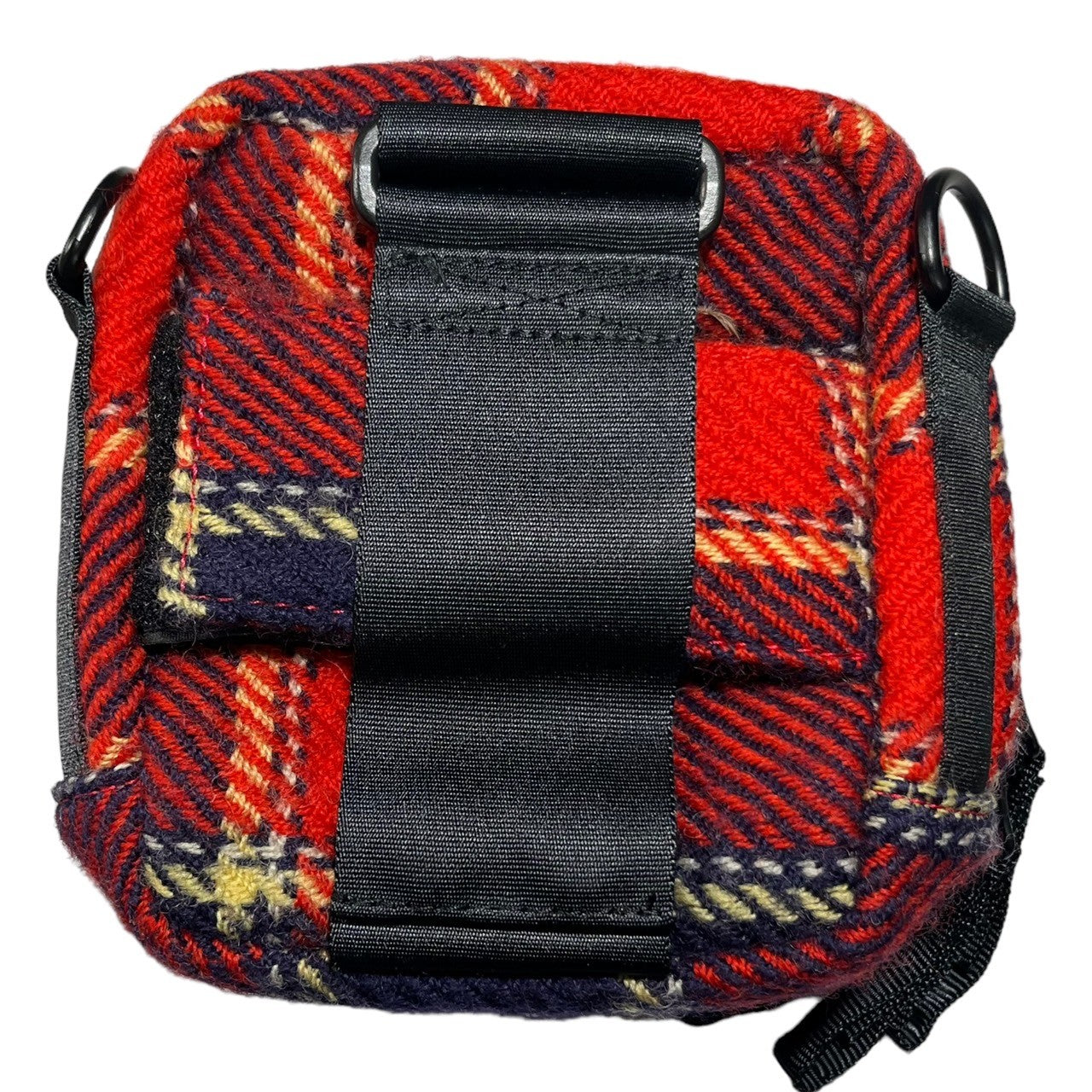 COMME des GARCONS JUNYA WATANABE MAN×PORTER(コムデギャルソンジュンヤワタナベマン×ポーター) 02AW Tartan check wool shoulder pouch タータン チェック ウール ショルダー ポーチ レッド×ネイビー 00s コラボ ショルダー バッグ ウエスト ベルト