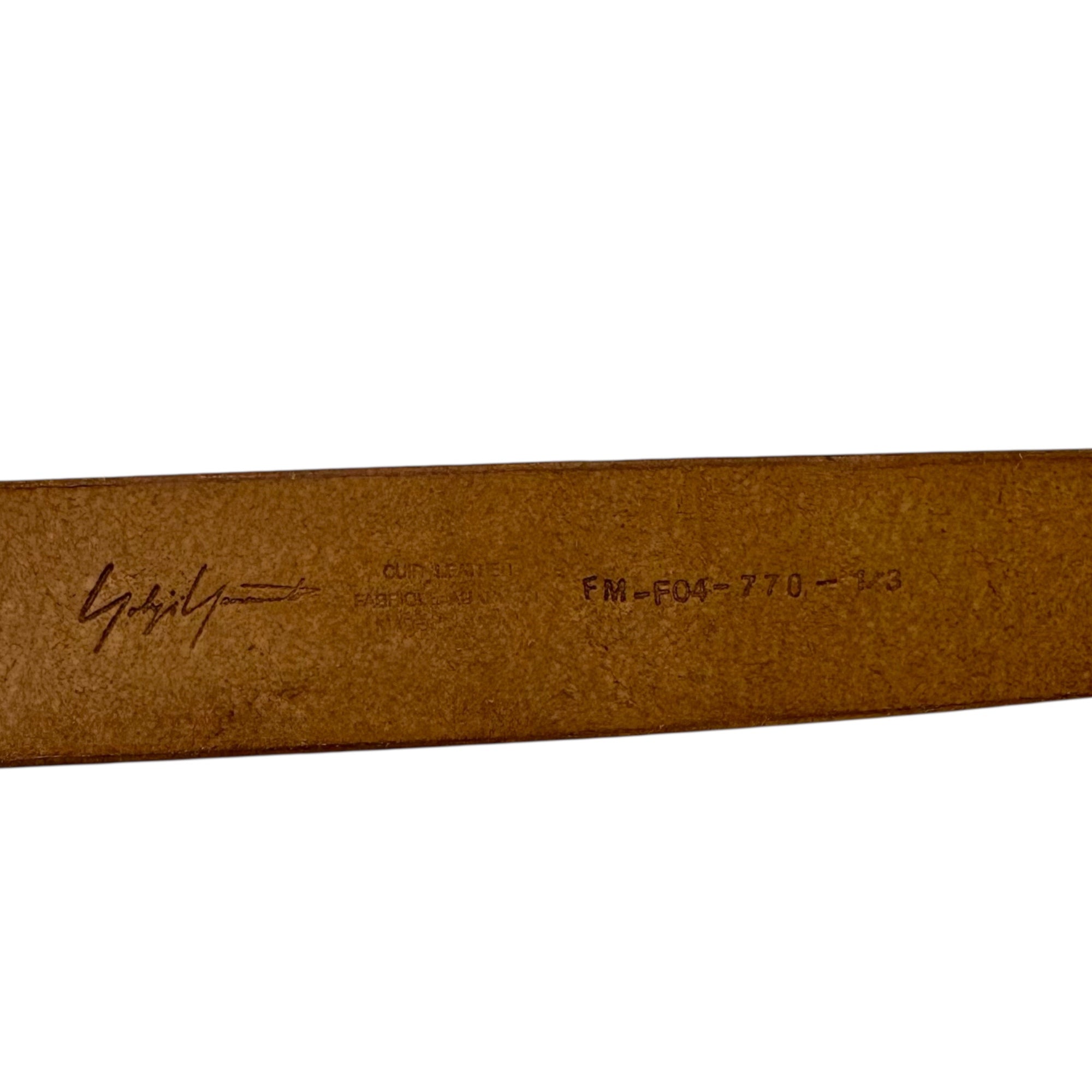 YOHJI YAMAMOTO(ヨウジヤマモト) Silver Leather Belt シルバー レザー ベルト FM-F04-770 シルバー