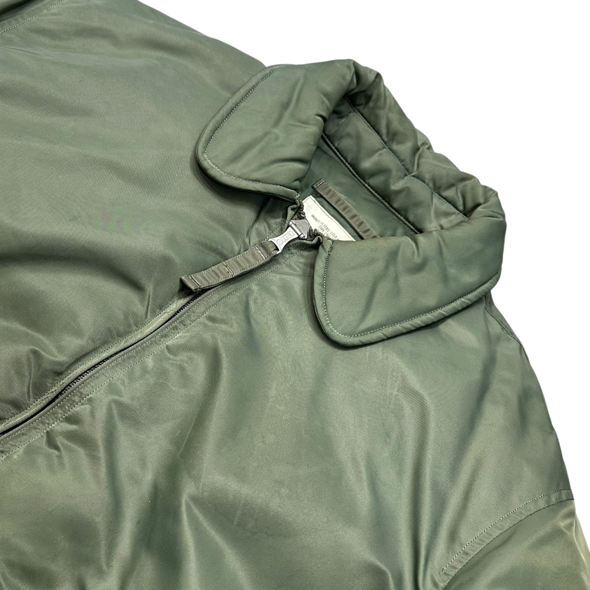 BUZZ RICKSON’S(バズリクソンズ) WILLIAM GIBSON COLLECTION Type CWU-45/P ウィリアムギブソン コレクション フライト ジャケット BR14159 XL オリーブ ダウン ミリタリー