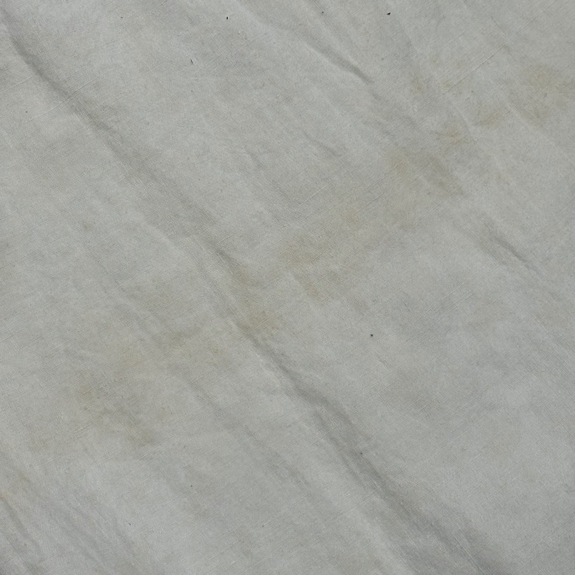 Euro antique(ヨーロッパアンティーク) 1900's～〘LINEN〙GG initials mini sleeve nighty イニシャル刺繍 ホームスパンリネンのナイティドレス ワンピース 表記無(M程度) アイボリー 20世紀初頭