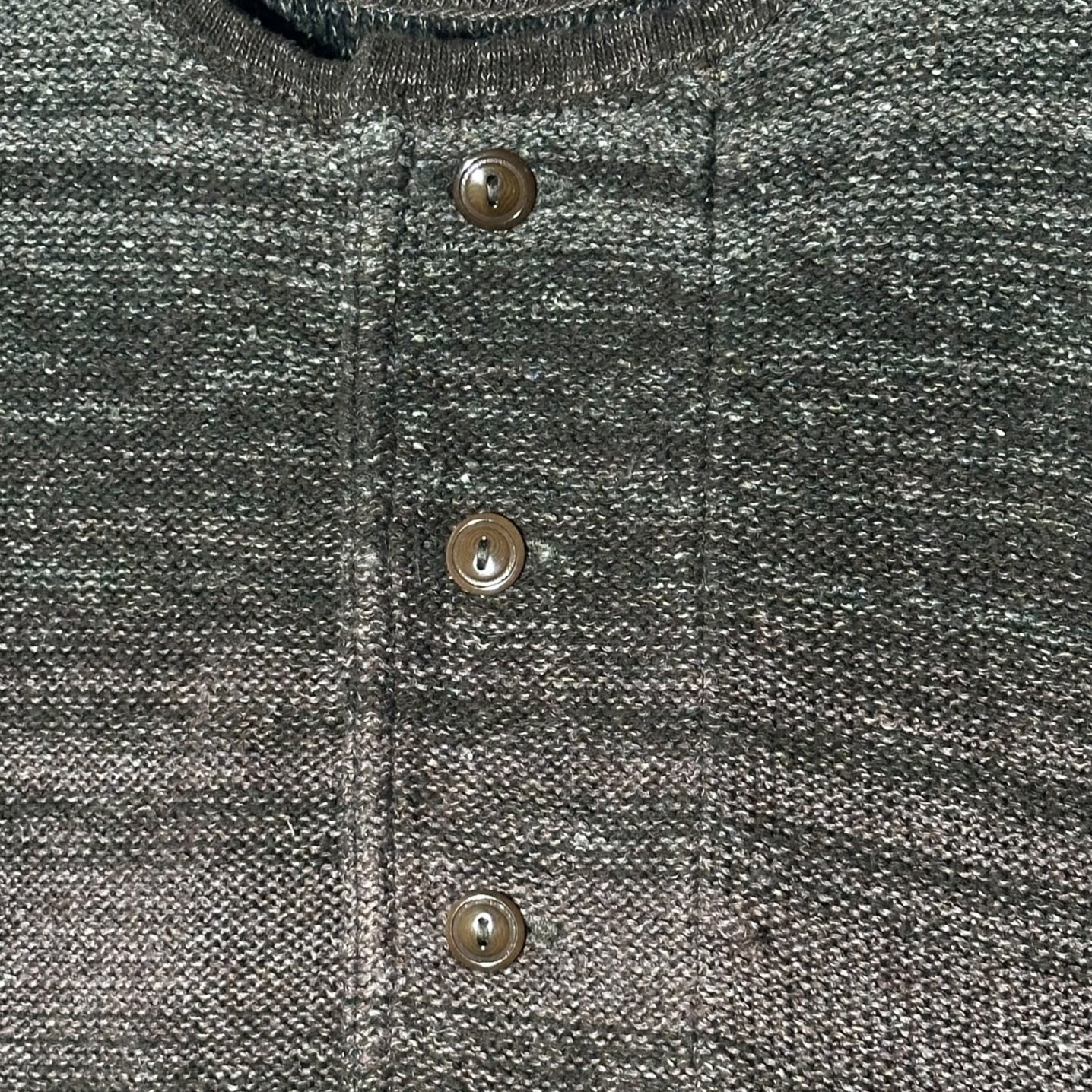 RRL(ダブルアールエル) Silk Linen Long-Sleeve Henley Neck Knit シルク リネン 長袖 ヘンリーネック ニット M ブラウン