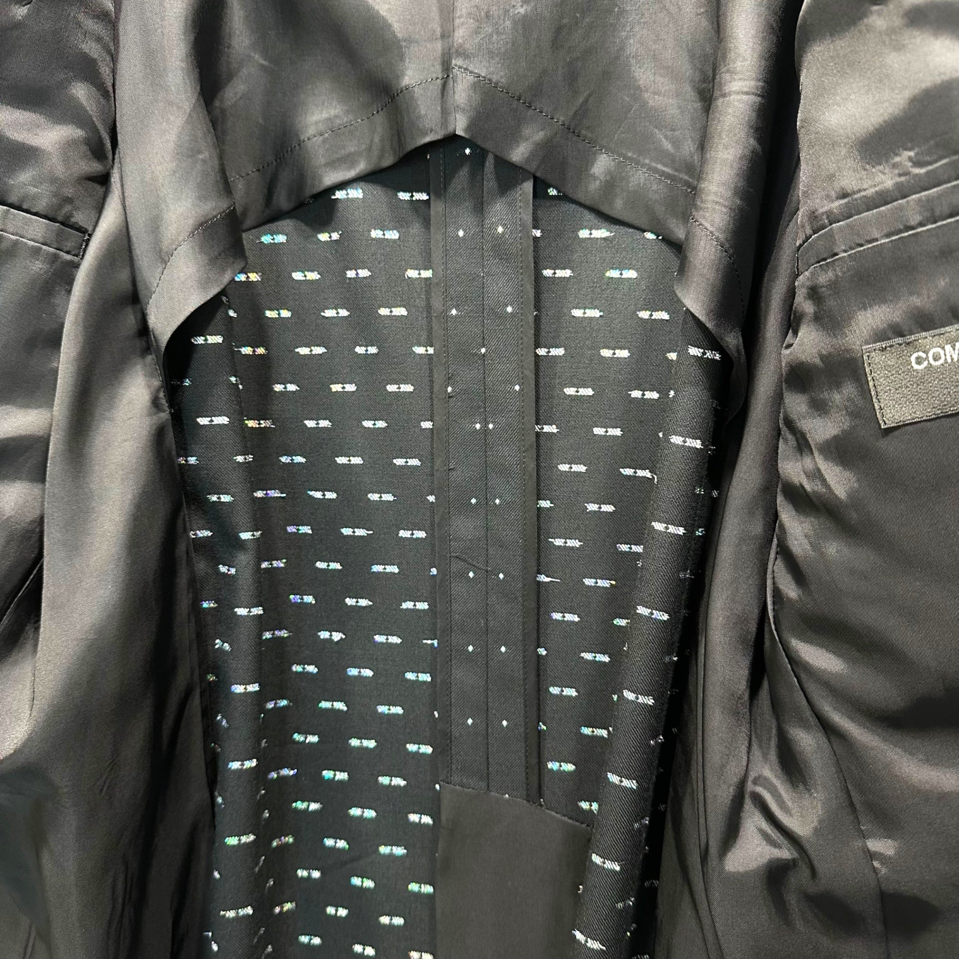COMME des GARCONS HOMME PLUS(コムデギャルソンオムプリュス) 25SS Dot Lame Wool 2B Tailored Jacket ドット ラメ ウール 2B テーラード ジャケット PO-J066 M ブラック