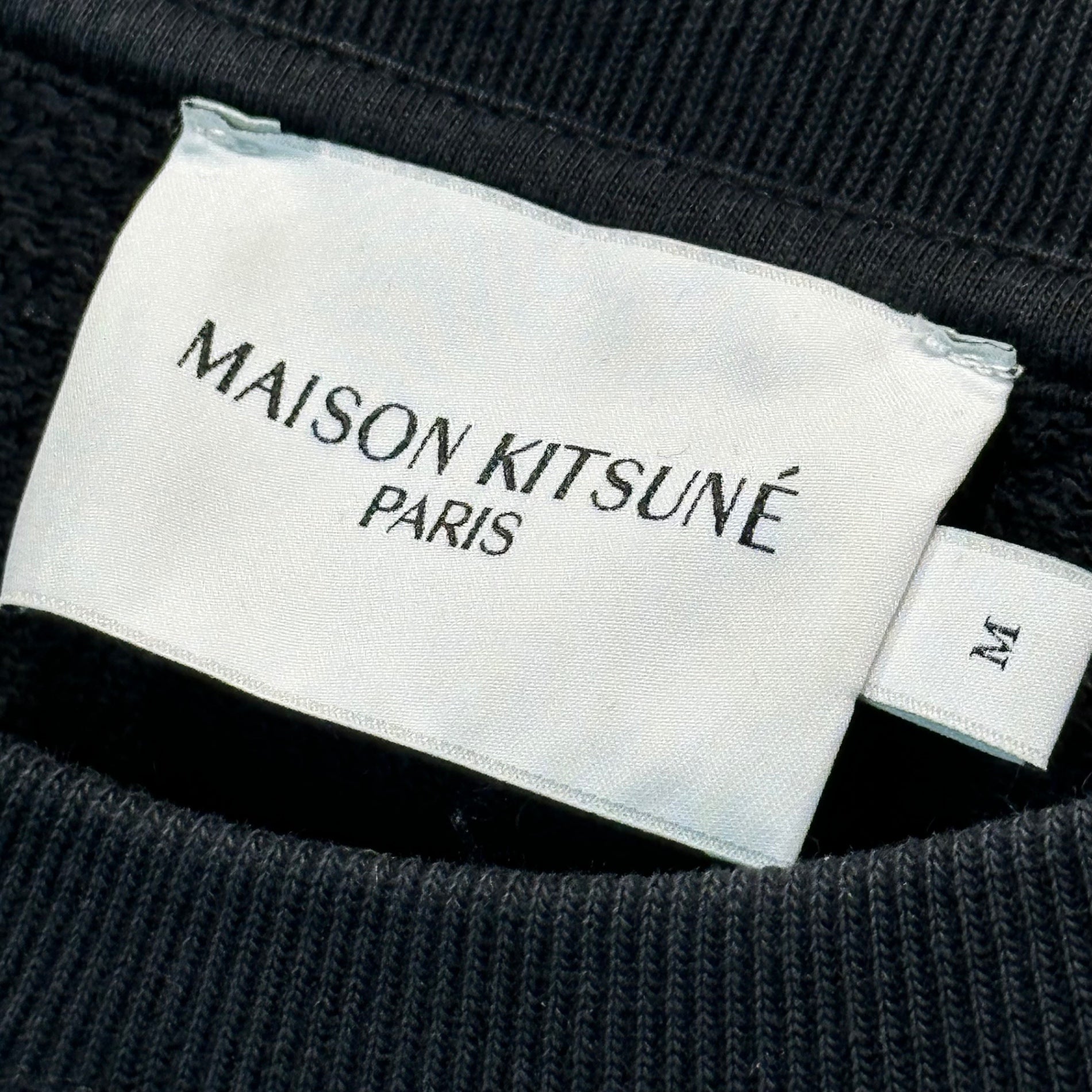 Maison Kitsune(メゾンキツネ) Fox Head Patch Comfort Sweatshirt フォックスヘッド パッチ コンフォート スウェットシャツ  AW00303KM0001 M ブラック