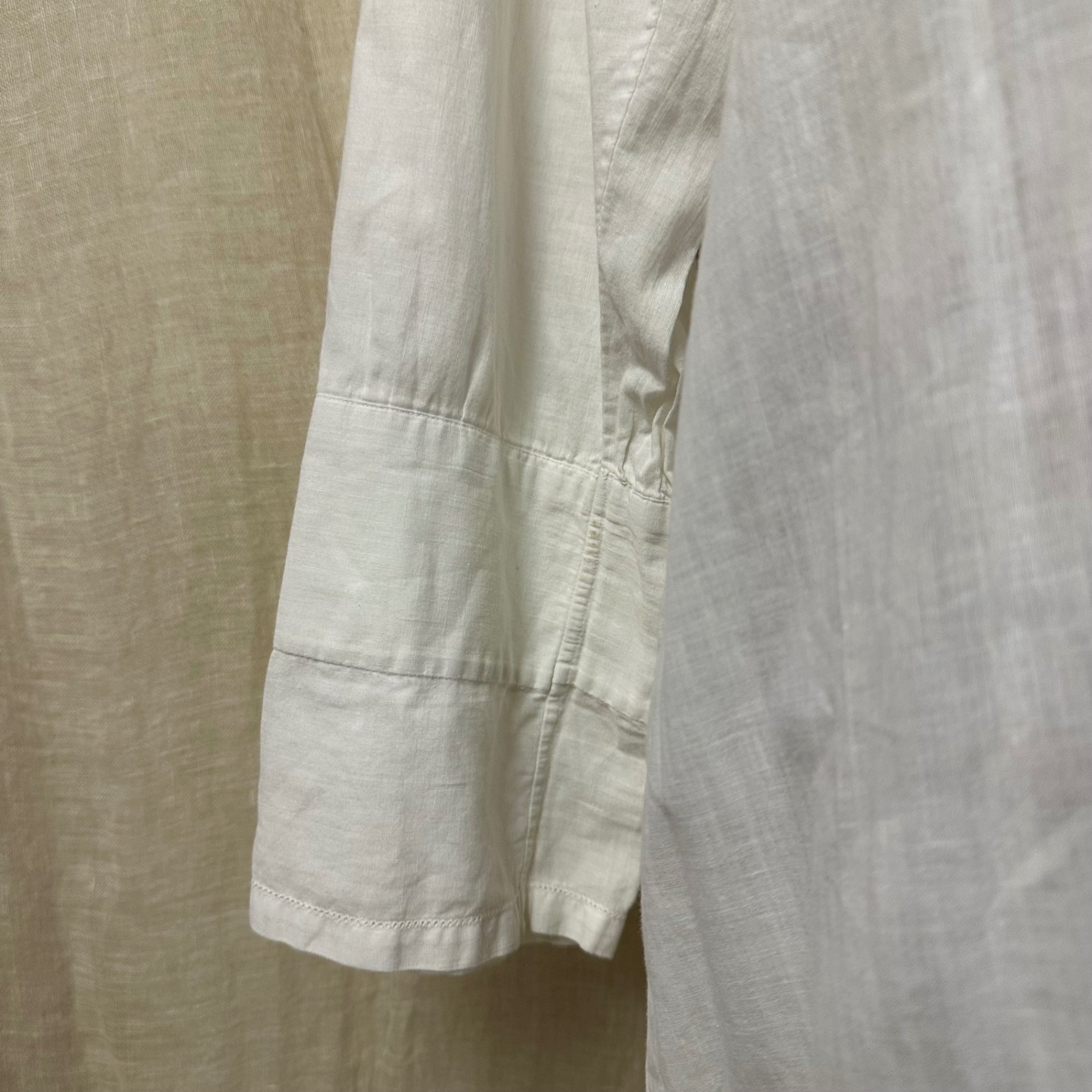 Euro vintage(ヨーロッパヴィンテージ) 30~40's ivory cotton square neck with floral cutwork knighty フローラルカットワークレースのコットンナイティドレス ワンピース 表記無し(M~L程度) アイボリー