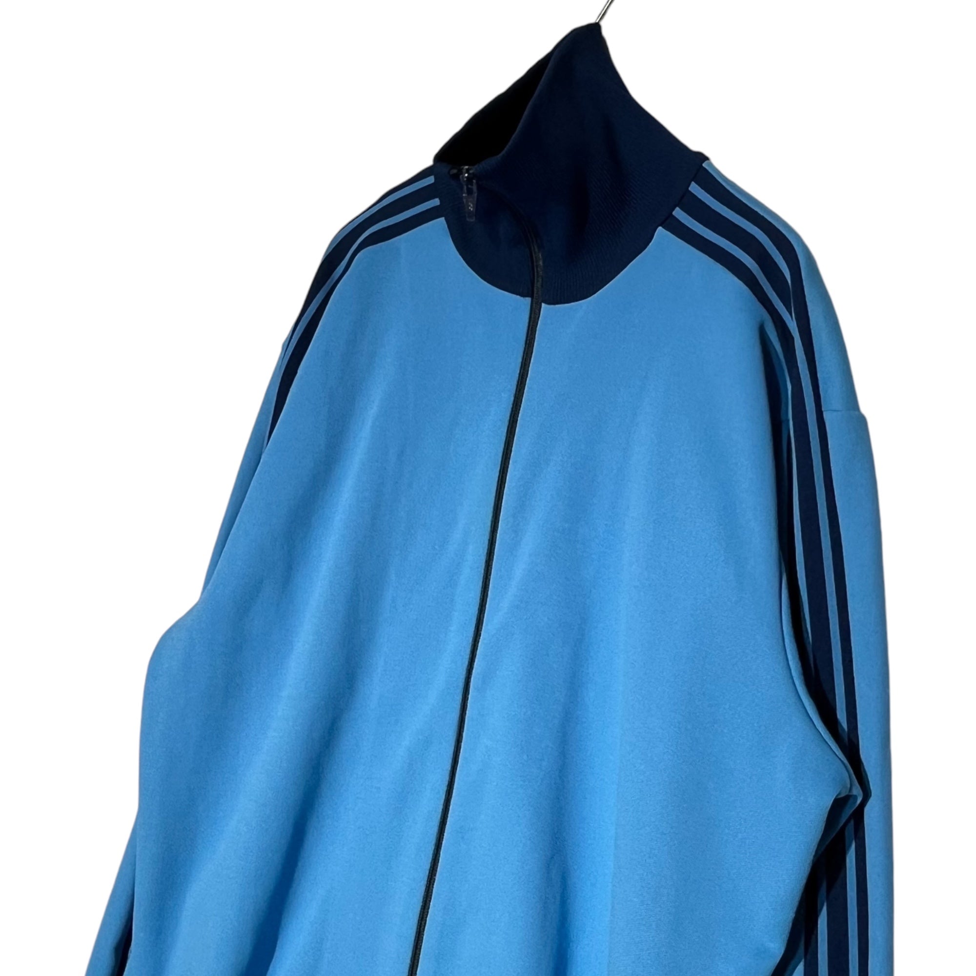 adidas(アディダス) 70's W.GERMANY TRACK JACKET 70年代 西ドイツ製 トラックジャケット ADS-3F 4(S-M程度) スカイブルー×ネイビー 70年代 デサント製 ジャージ ロゴ ヴィンテージ