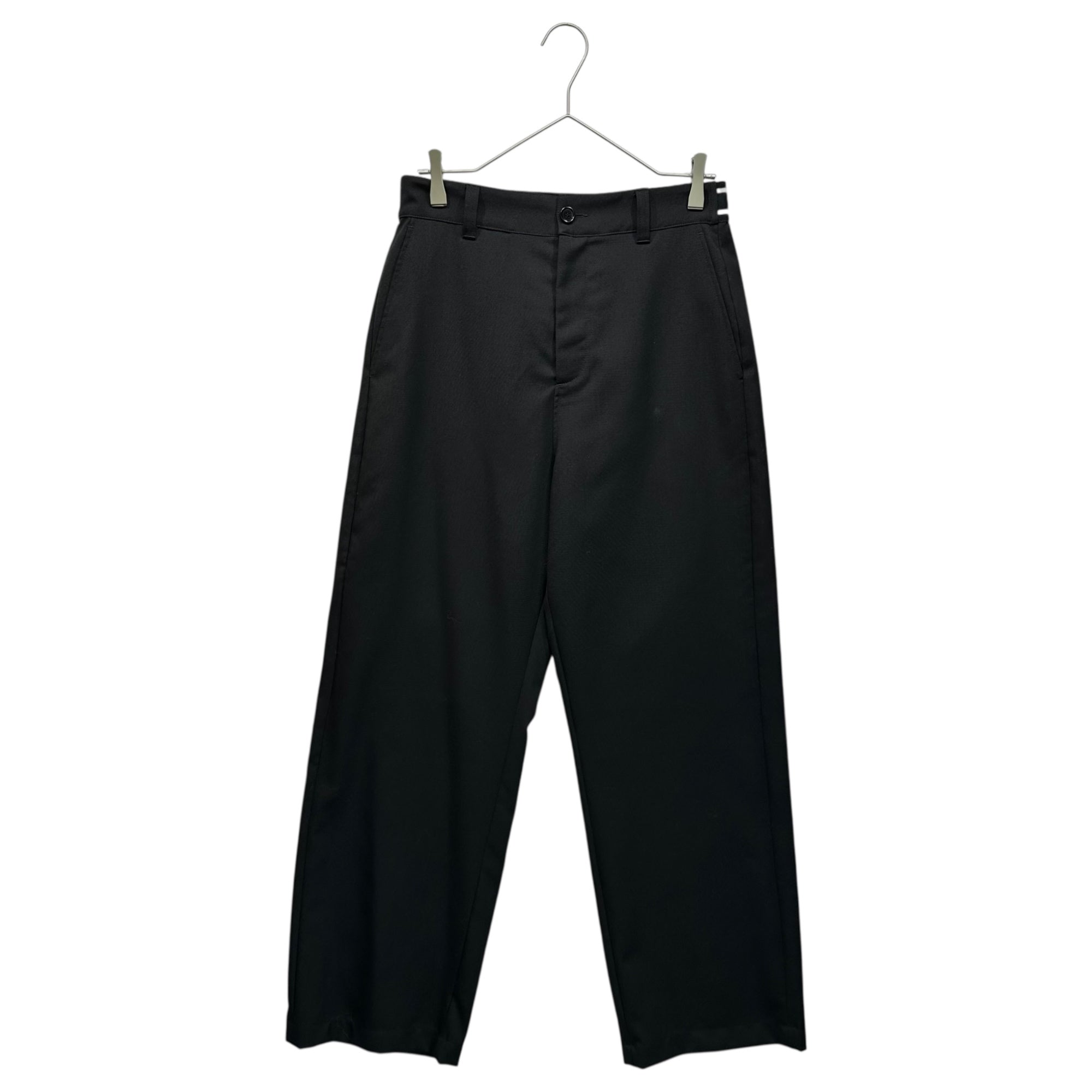 MARNI(マルニ) 24SS Waist Logo Tropical Wool Pants ウエスト ロゴ トロピカル ウール パンツ PUMU0242UD 46 ブラック スラックス