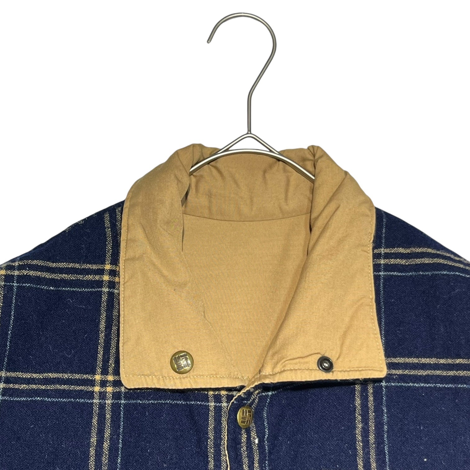 Columbia(コロンビア) 70's~80's  Reversible cotton wool vest リバーシブル コットン ウール ベスト M ベージュ×ネイビー 70年代～80年代 ヴィンテージ イエローストーンタグ