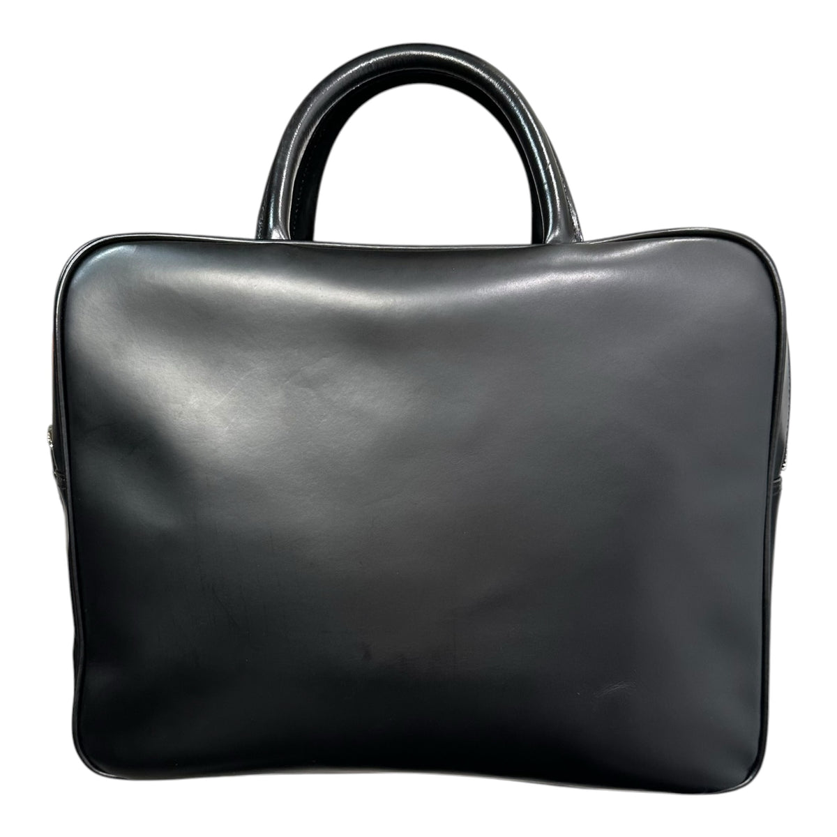 Katsuyuki Yoshida for COMME des GARCONS(カツユキヨシダフォーコムデギャルソン) 1990's~2000's Aoyama Original Steer Bag 青山オリジナル ステア バッグ ラージ 4 ブラック スクエア レザー ハンド トート ダブルジップ 初期型