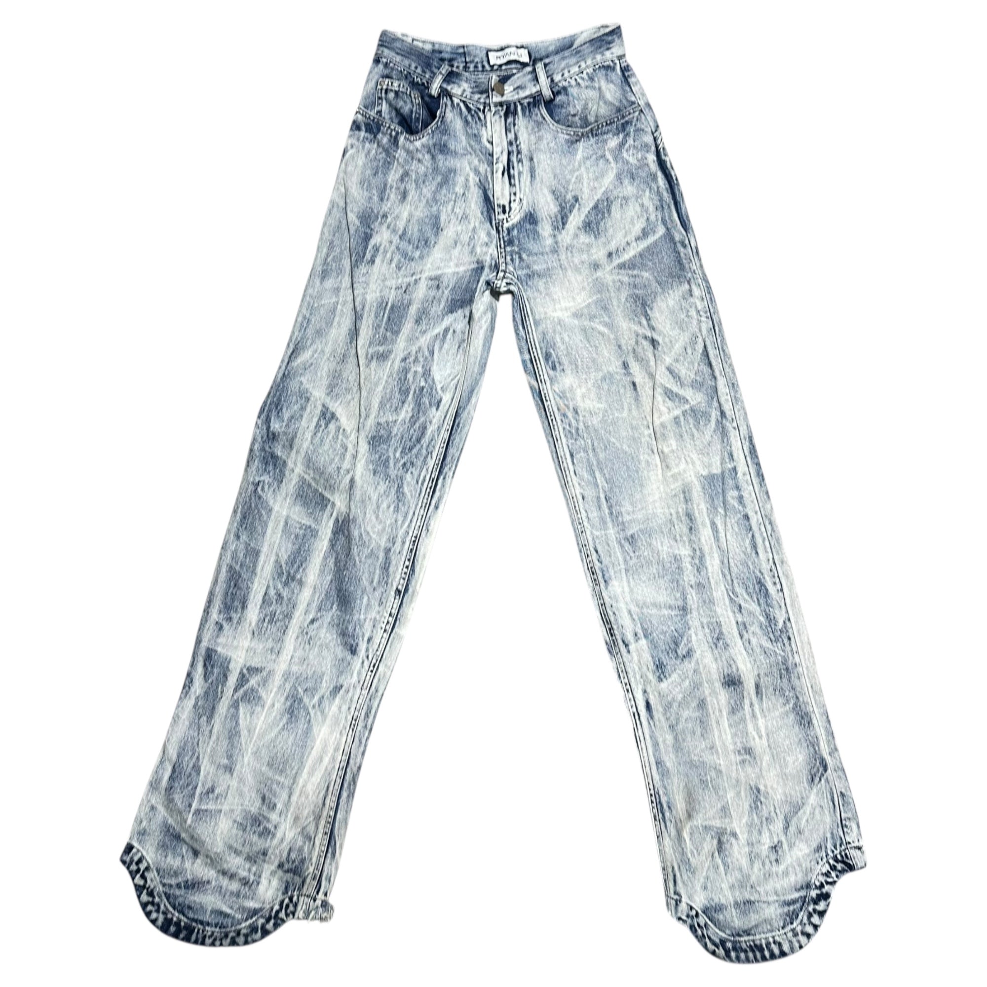RYAN LI(リャンリー) Washed Denim Jeans ウォッシュド デニム ジーンズ パンツ M インディゴ