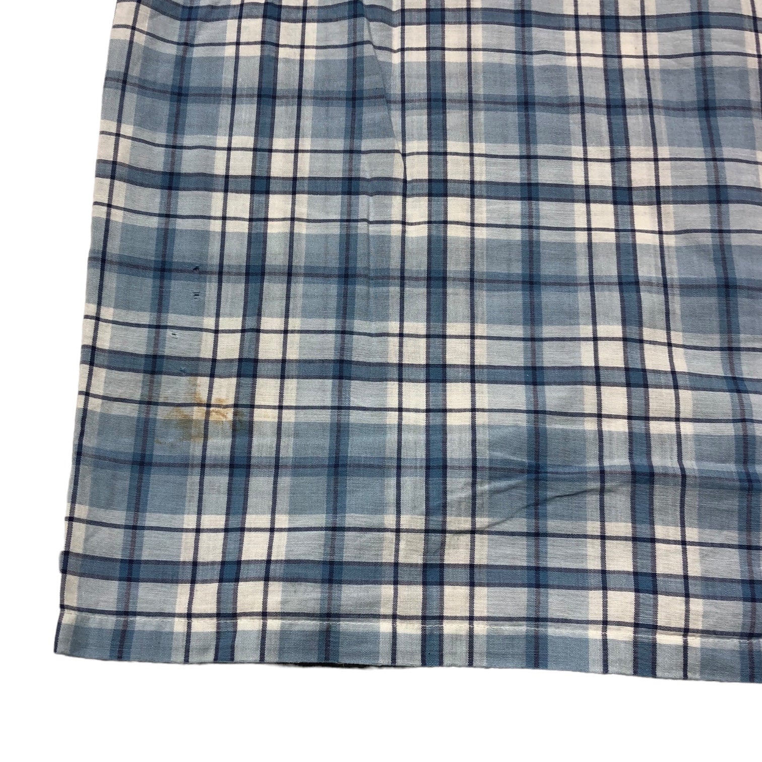 TOWNCRAFT(タウンクラフト) 60's vintage open collar shirt ヴィンテージ オープンカラー シャツ 半袖 チェック S ブルー PENNY'S　船タグ