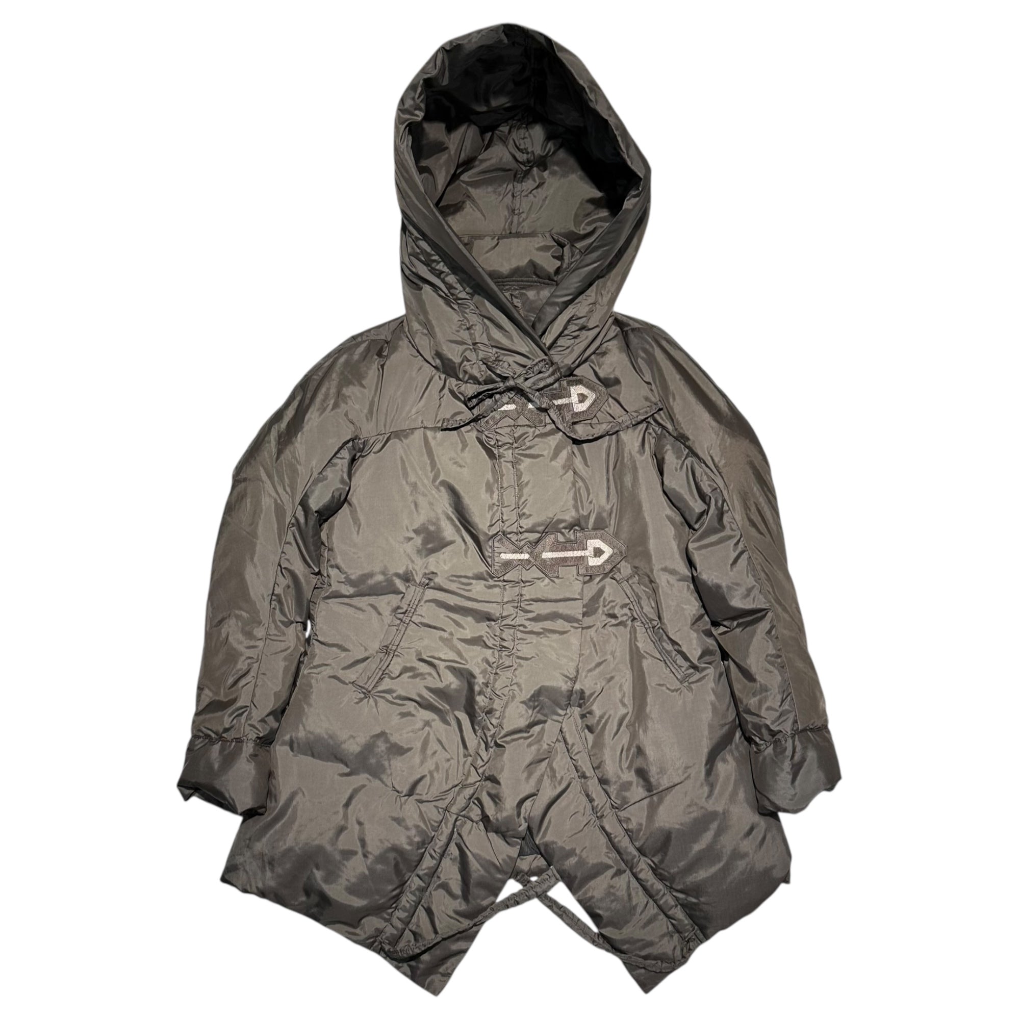 MARITHE FRANCOIS GIRBAUD(マリテフランソワジルボー) 10AW Archive Big Food Down Gimmick Coat アーカイブ ビッグ フード ダウン ギミック コート F7-7192 L ブラウン Y2K 変形