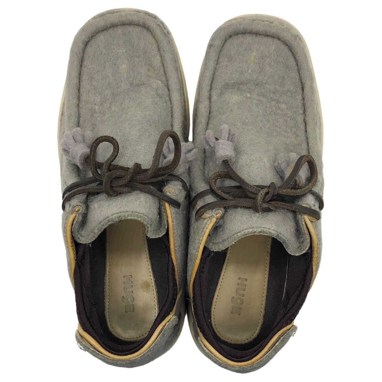 VISVIM(ビズビム/ヴィズヴィム) HUgE TYPE POLKE/FILZ ヒュージ当選品 ポルケ チャッカー スニーカー 9(27.0程度) グレー 箱付 稀少未発売品