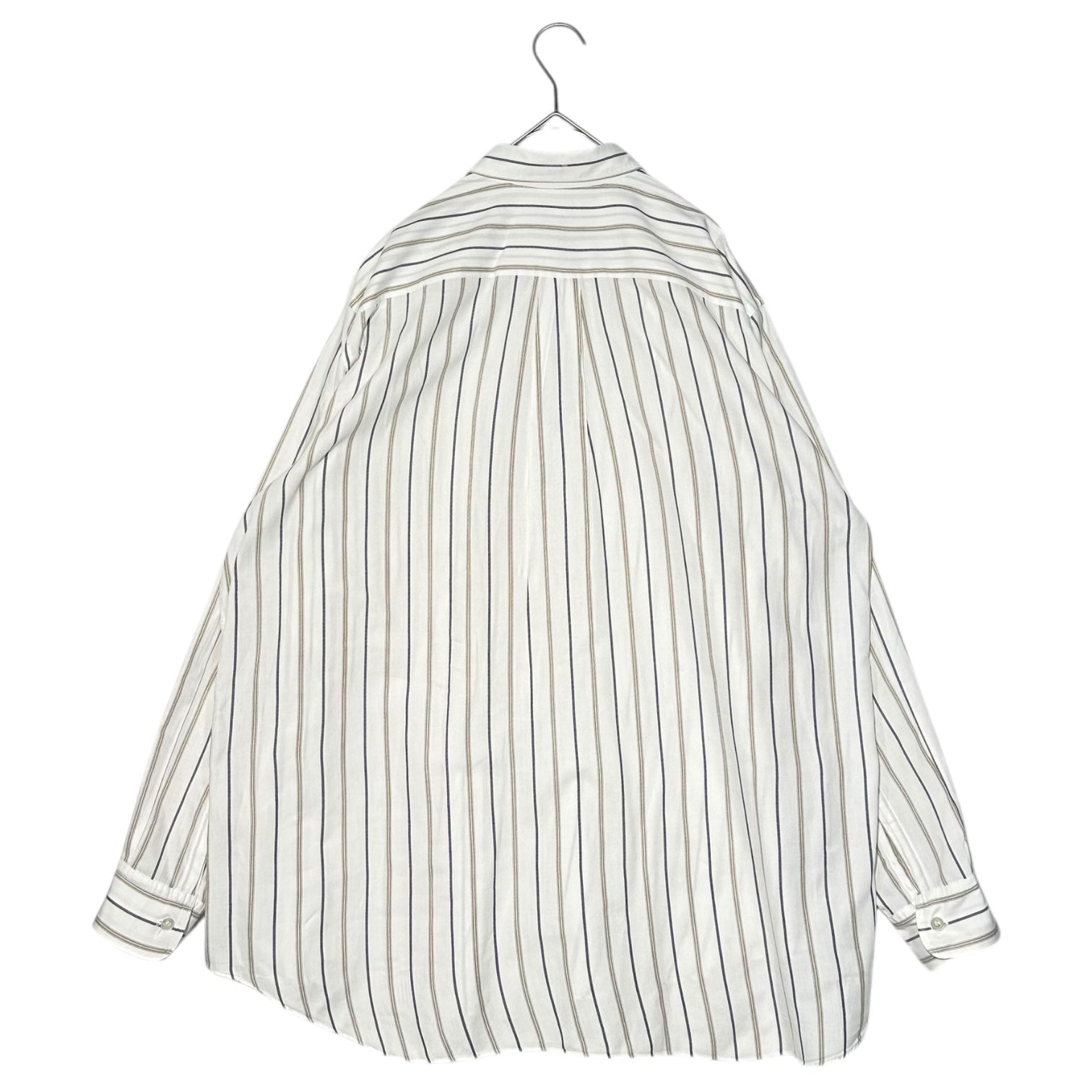 COMME des GARCONS HOMME(コムデギャルソンオム) 80's~90's Striped Regular Collar L/S Shirt ストライプ レギュラー カラー 長袖 シャツ 表記無(ML程度) ホワイト×ネイビー 80年代～90年代 アーカイブ