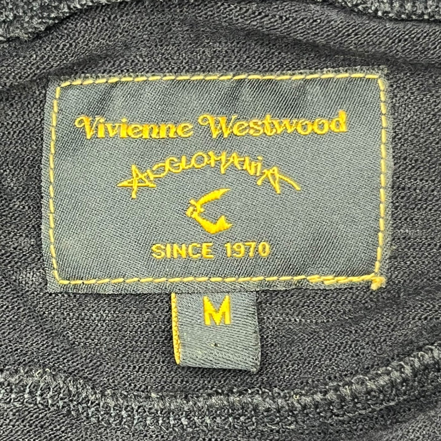 Vivienne Westwood ANGLOMANIA(ヴィヴィアンウエストウッドアングロマニア) 00's High neck side check switching wool cut and sew ハイネック サイドチェック 切替 ウール カットソー 358-01-33001 M ブラック×グリーン オリゾンティタグ