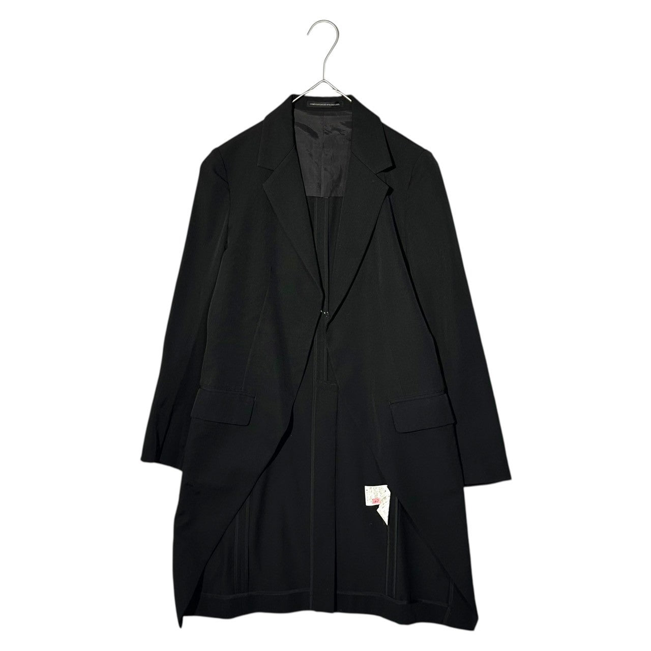 Y's(ワイズ) 10SS Tailor-made jacket with hook-and-eye fastener 燕尾 タイプ フックボタン テーラード ジャケット YJ-J20-100 1(S程度) ブラック