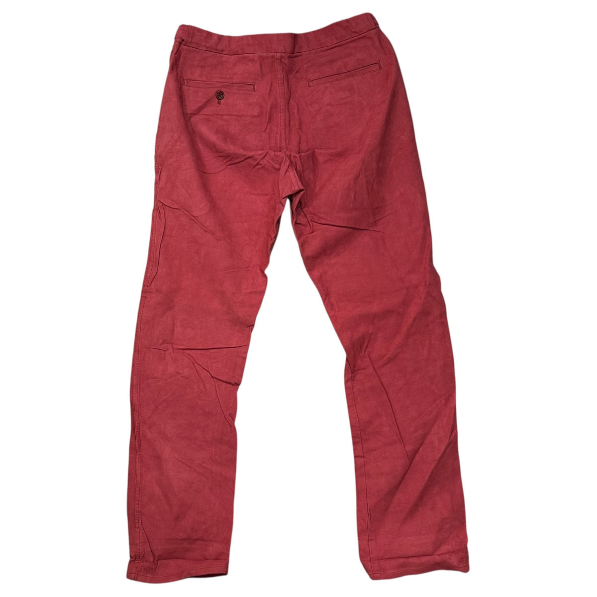 COMME des GARCONS HOMME PLUS(コムデギャルソンオムプリュス) 1999AW Souvenir Kitsch Collection Straight-Leg Faux Suede Pants with Side Adjusters スーベニールキッチュ期 フェイク スウェード サイド アジャスター ストレート パンツ PP-10042L L レッド AD1999 90s アーカイブ