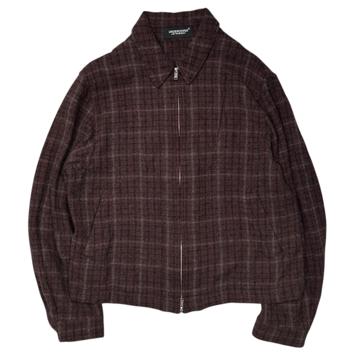 UNDERCOVER(アンダーカバー) 2020AW Shrunken W Blouson 縮絨 W ブルゾン チェック UCZ4202-2 L レッド×ブラック ジャケット