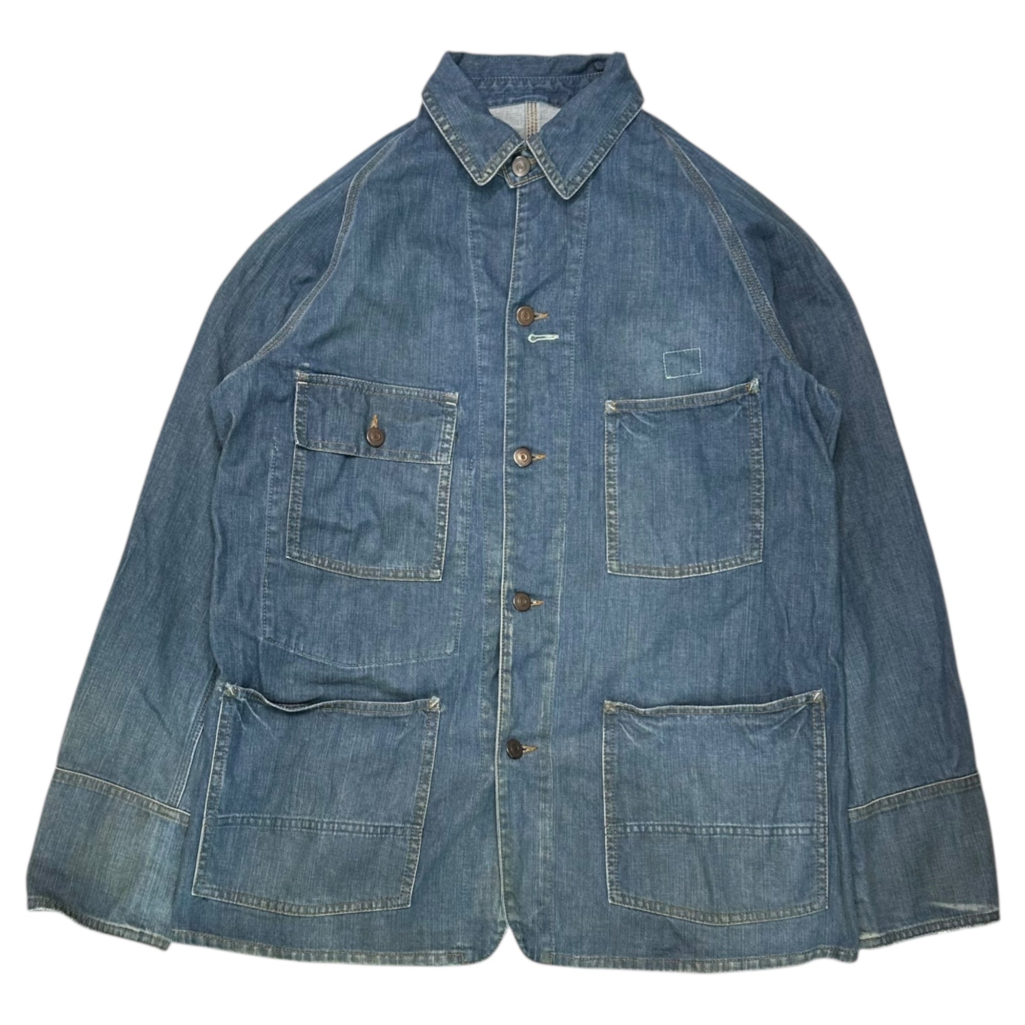 MAISON MARGIELA(メゾンマルジェラ) 24SS DENIM SPORTS JACKET デニム スポーツ ジャケット S50AM0612 42 インディゴ カバーオール