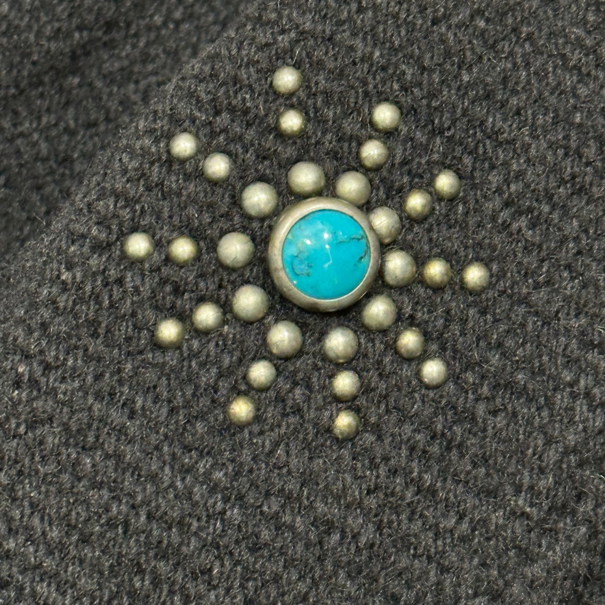 ORTEGA'S(オルテガ) 1990's Turquoise Studded Chimayo Jacket ターコイズ スタッズ チマヨ ジャケット 40 ブラック 90年代 ウール コート