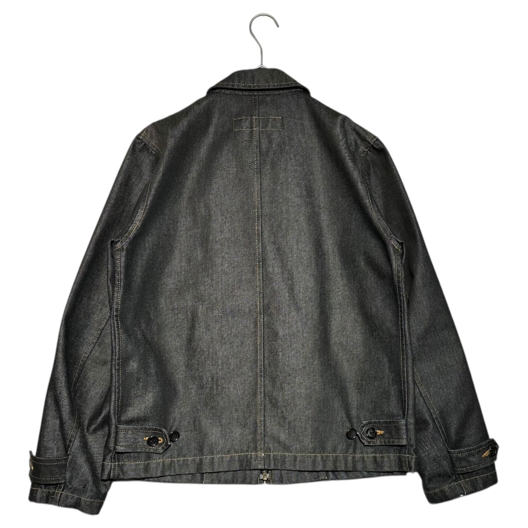 COMME des GARCONS HOMME(コムデギャルソンオム) 90's~00's Denim Zip Up Denim Jacket 田中オム デニム ジップアップ デニム ジャケット S グレー 90年代～ ヴィンテージ ブルゾン スイングトップ