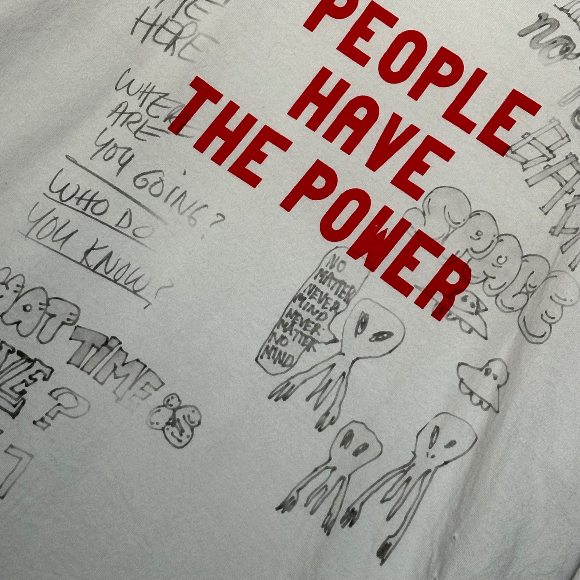 Maison MIHARA YASUHIRO(メゾンミハラヤスヒロ) 24SS Distressed Long-Sleeve T-shirt ダメージ加工 落書き 長袖 Tシャツ J12LT531 48 ホワイト カットソー