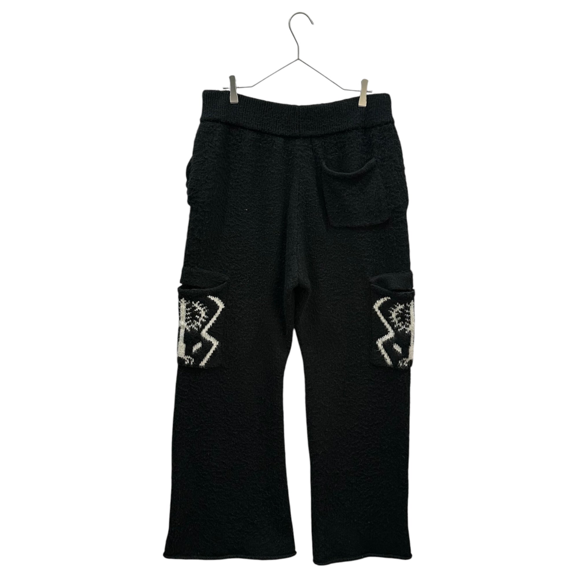 EREHWON(エレウォン) 23SS THE SACRED TREE MOHAIR FLARE CARGOS ザ セイクレッド ツリー モヘア フレア カゴー パンツ 23PS-PT001 L ブラック