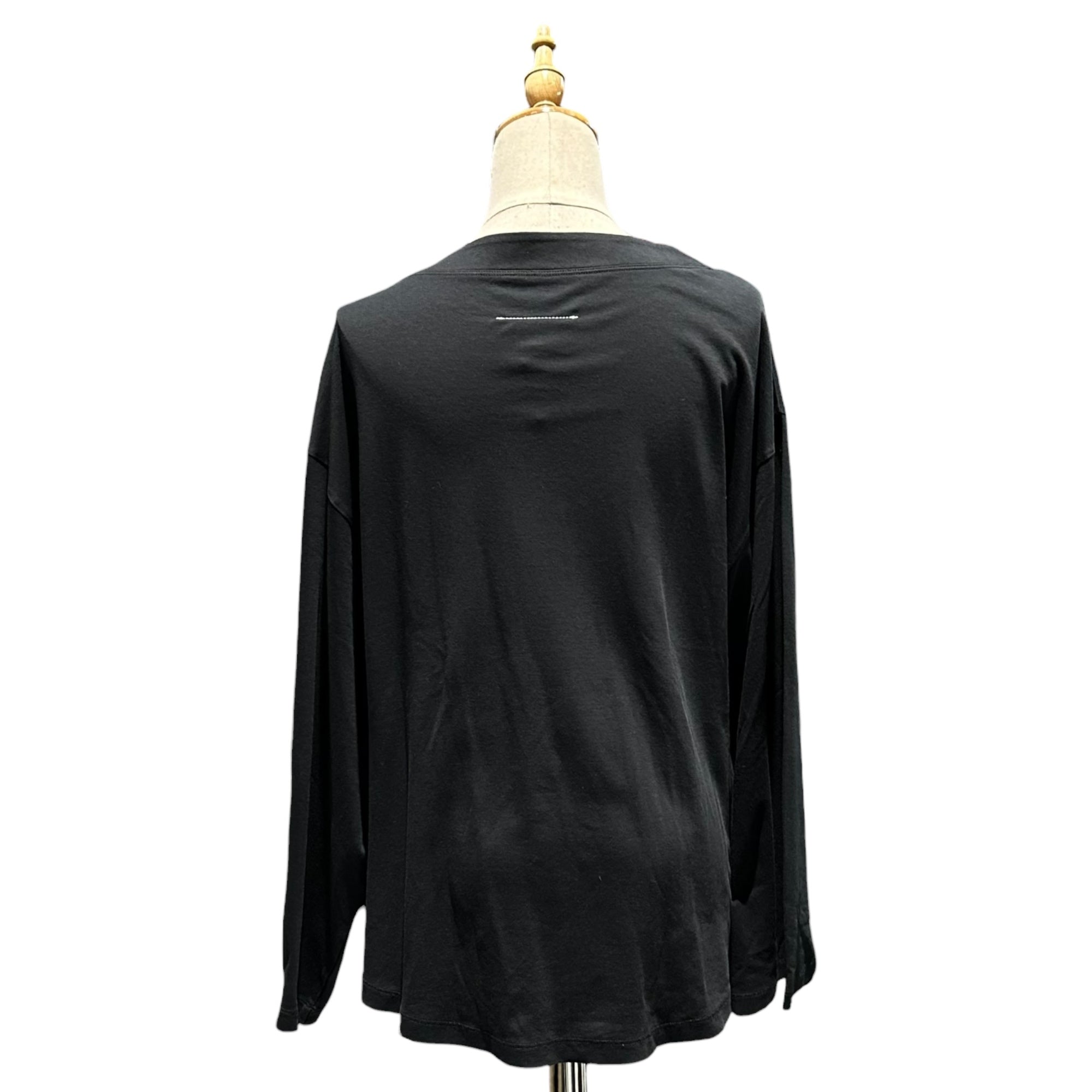 MM6 Maison Margiela(エムエムシックス) 2015's Wide-Sleeve Basic T-Shirt ワイドスリーブ ベーシック カットソー 52GC000122329 M ブラック スタッフインターナショナル 男性着用可能