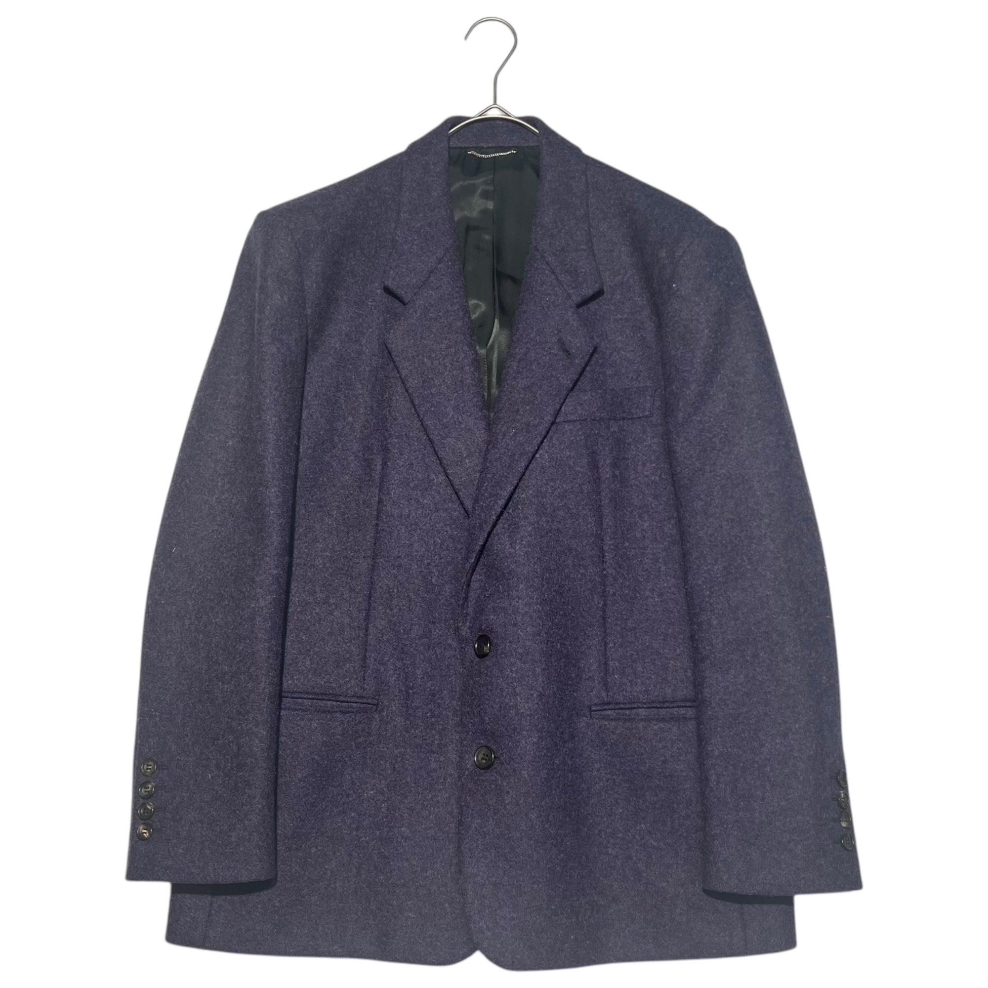 JOHN LAWRENCE SULLIVAN(ジョンローレンスサリバン) 18AW Shaggy Wool 2B Tailored Jacket シャギー ウール 2B テーラード ジャケット 1B009-0118-11 44(S程度) パープル moon社生地使用 スーツ