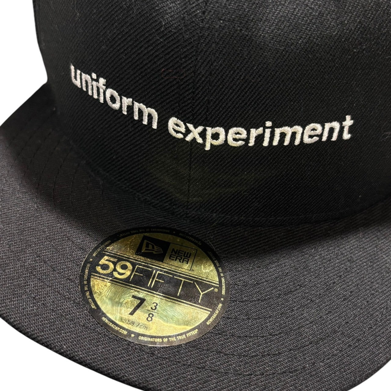 NEW ERA×uniform experiment(ニューエラ×ユニフォームエクスペリメント) 59 FIFTY TRAPPER CAP ファー フライト キャップ 7 3/8 ブラック コラボ