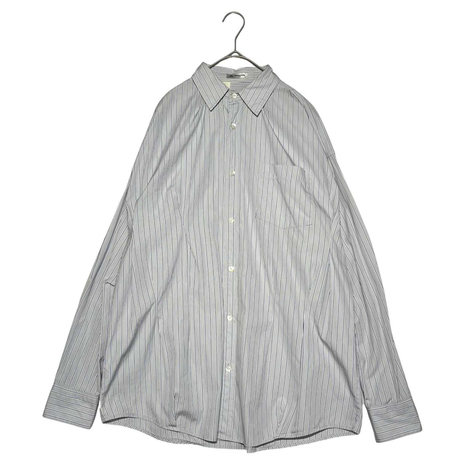 N.HOOLYWOOD(エヌハリウッド ミスターハリウッド) THOMAS MASON RANDOM TACKED SHIRT - Blue Stripe ランダム タック ストライプ シャツ 1201-SH06-043 38(M程度) スカイブルー 長袖