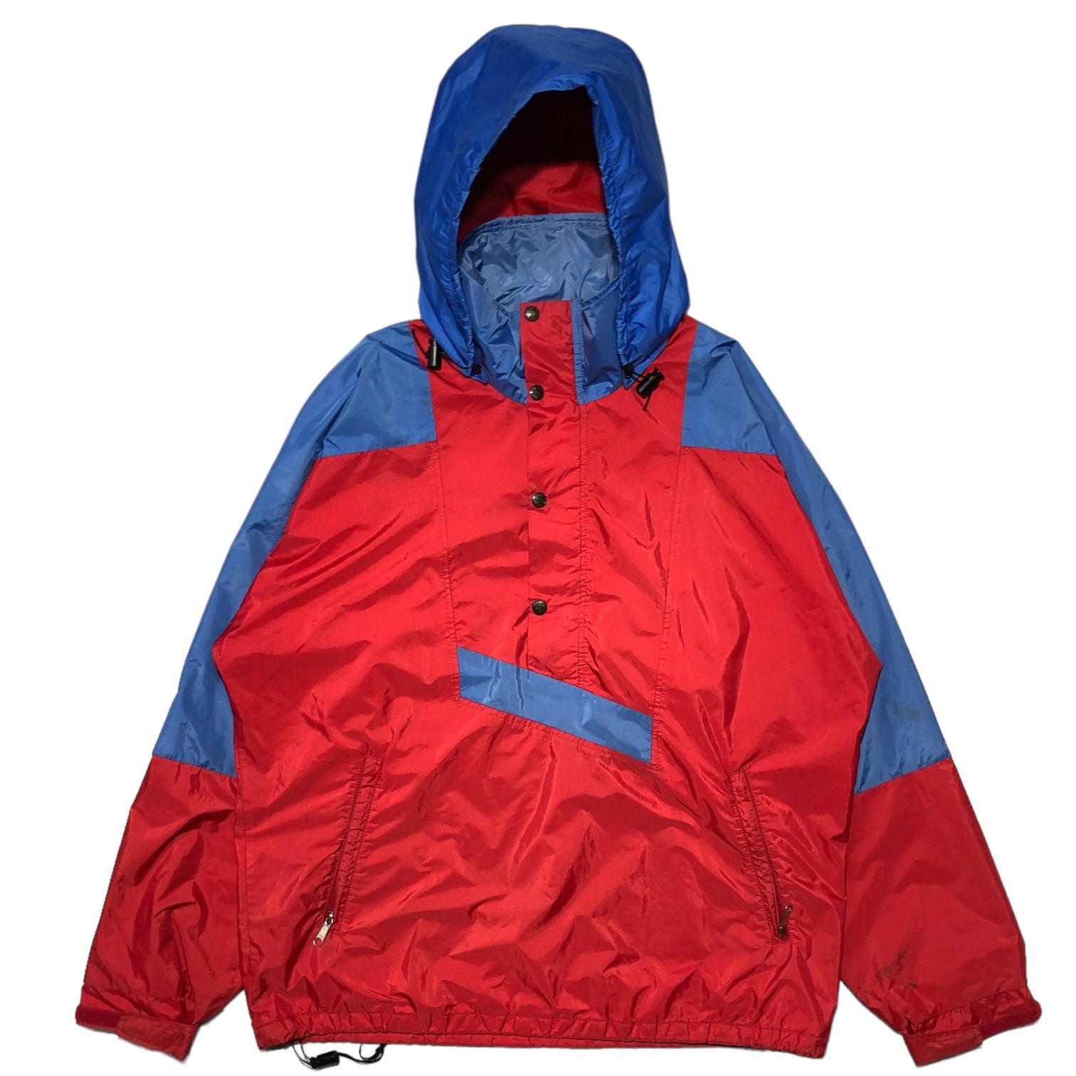 THE NORTH FACE(ノースフェイス) 90's "CORE-TEX" nylon anorak hoodie ナイロン アノラック パーカー L レッド×ブルー 90年代 マウンテンパーカー ジャケット